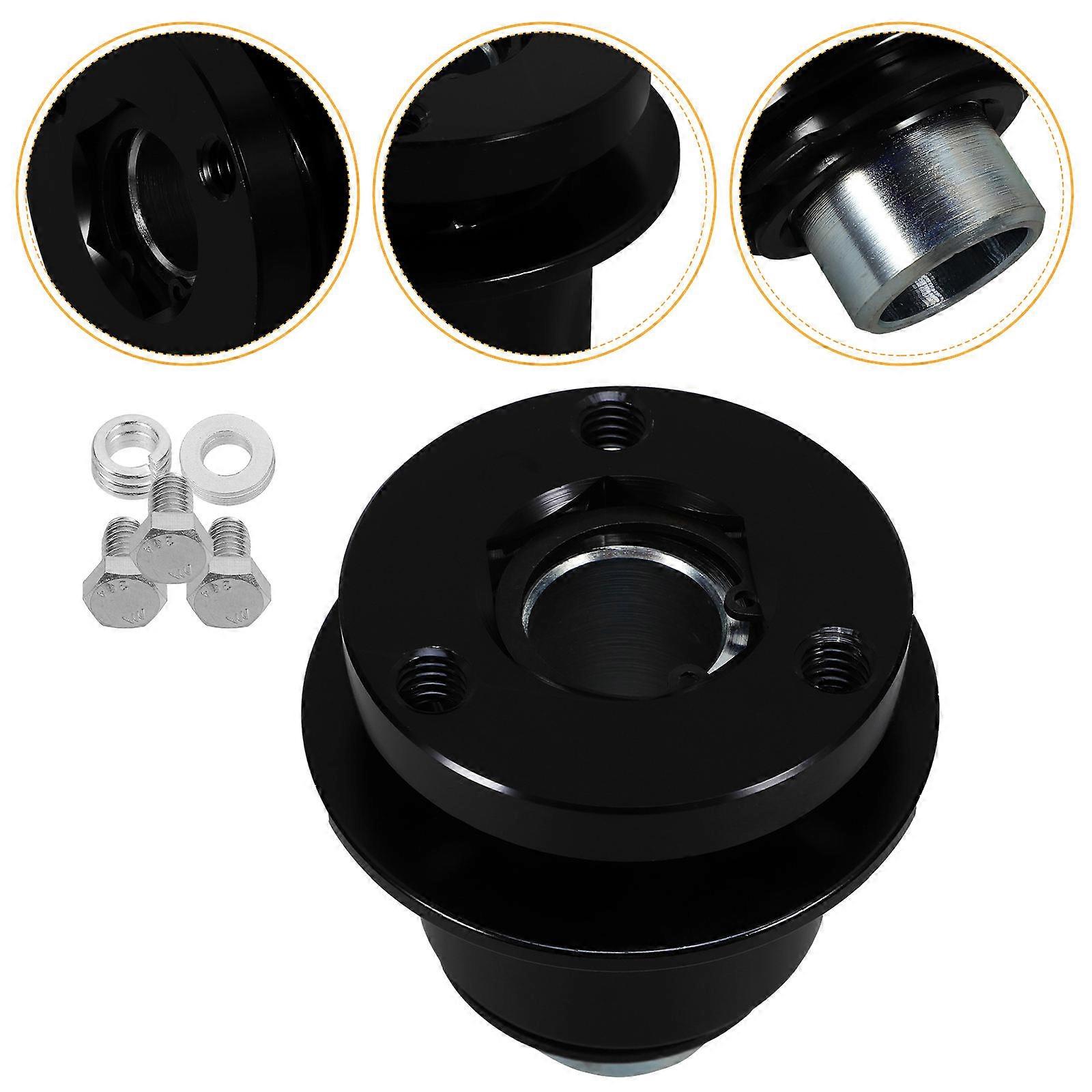 Steering Wheel Quick Release Adapter for Enhanced Maneuverability – Sleek Black Design for Automotive Compatibility