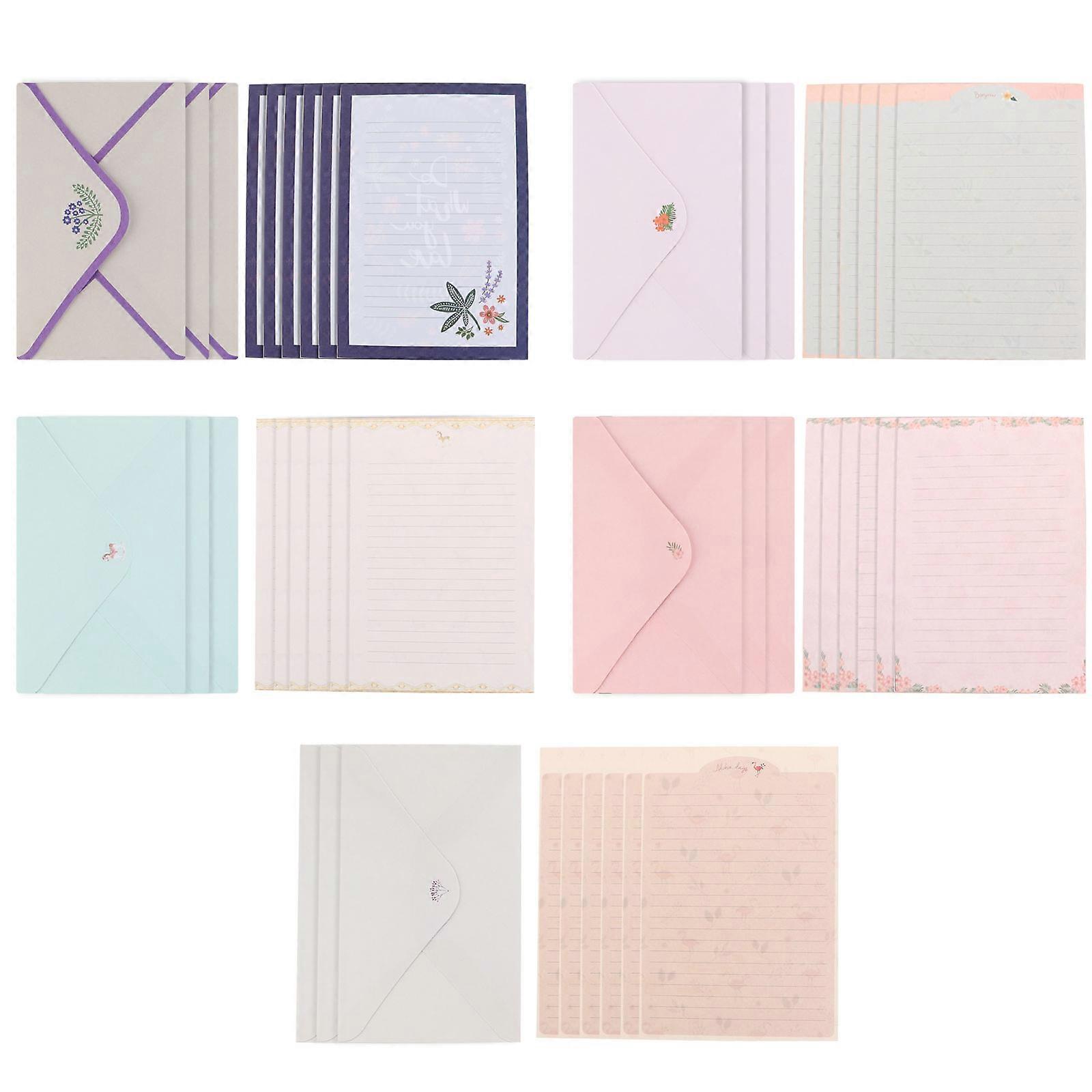 Assorted Color Letter Envelope Writing Paper Set For Weddings 21.00x14.30x0.10cm Suitable For Family And Friends 45Pcs