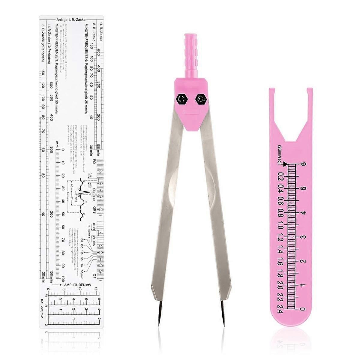 EKG Calipers ECG Calipers Measuring Tool with Ruler EKG Caliper Divider for Measuring Electrocardiographs EKG Calipers