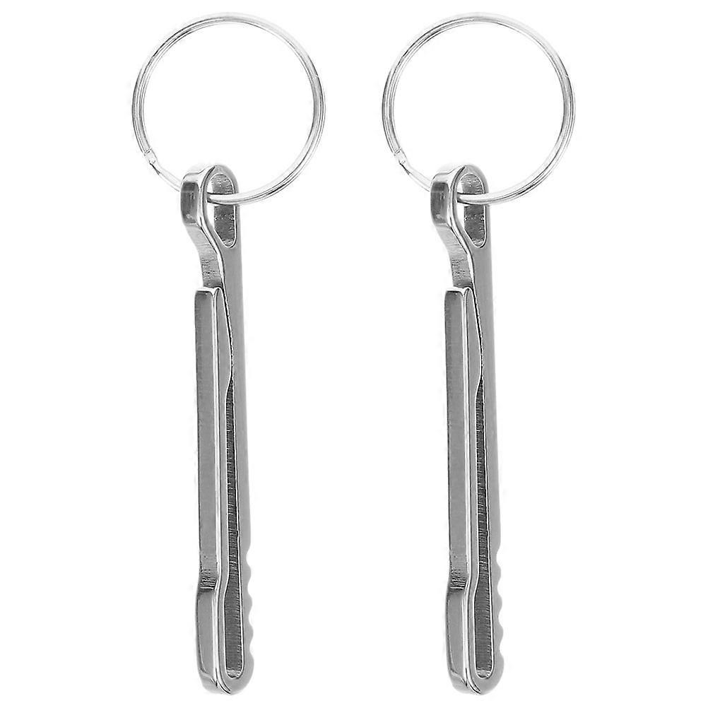 Portable Keychain Wallet Silver Metal Durable Stainless Steel Money Clip with Carabiner for Daily Use Compact Lightweight