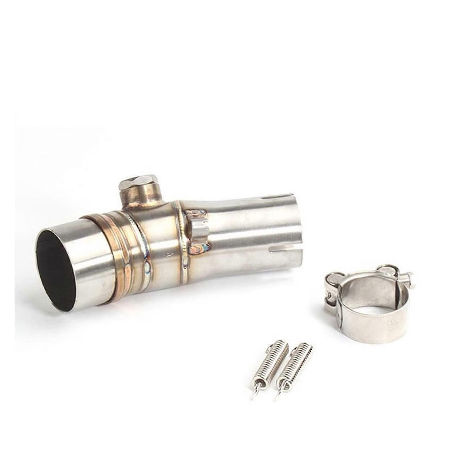 Slip-On Exhaust Front Steel Mid-Pipe Adapter Connecting Pipe Compatible With Kawasaki ER-6N Slip-On Systems