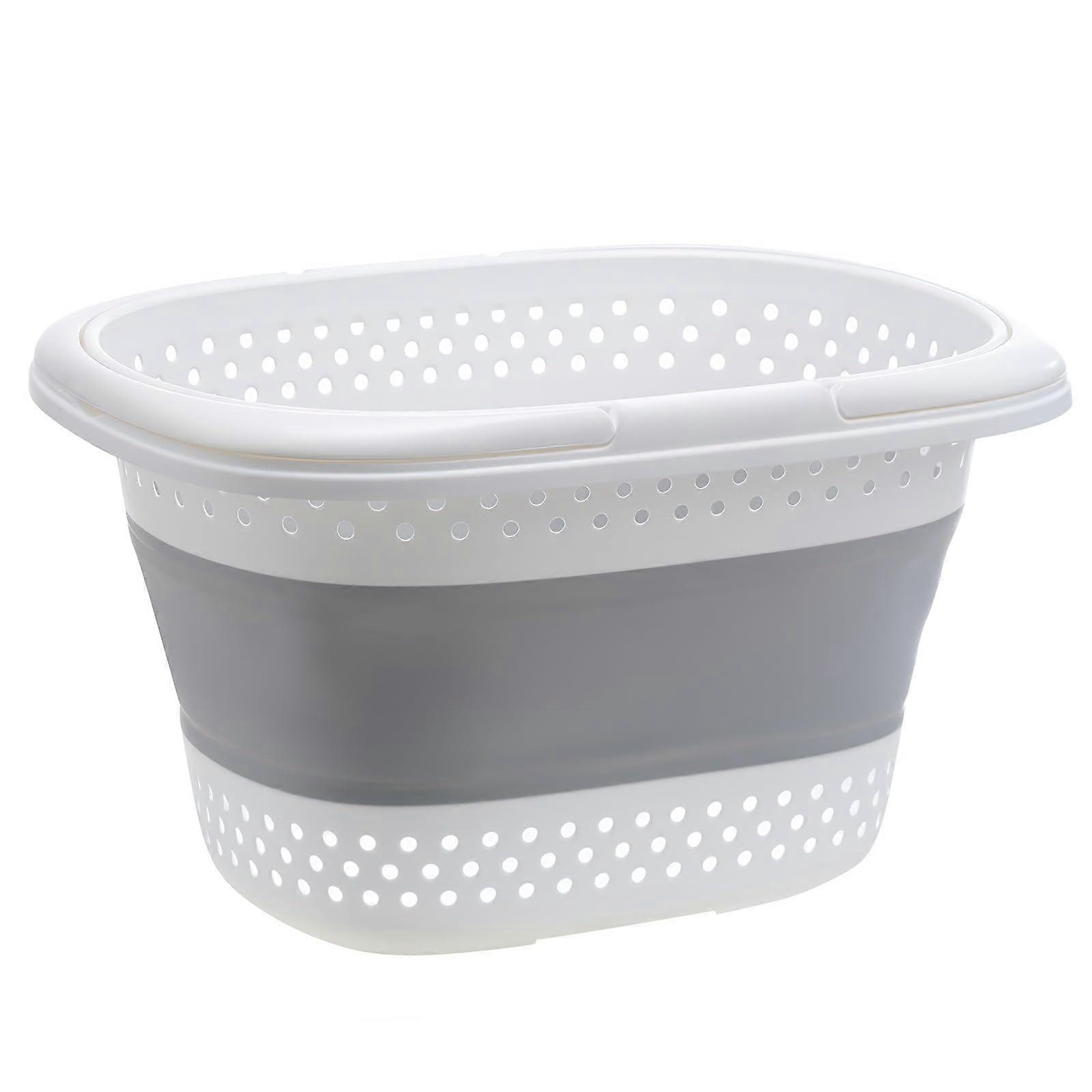 Collapsible Laundry Basket Foldable Storage Bucket Space Saving Durable Plastic Tub
