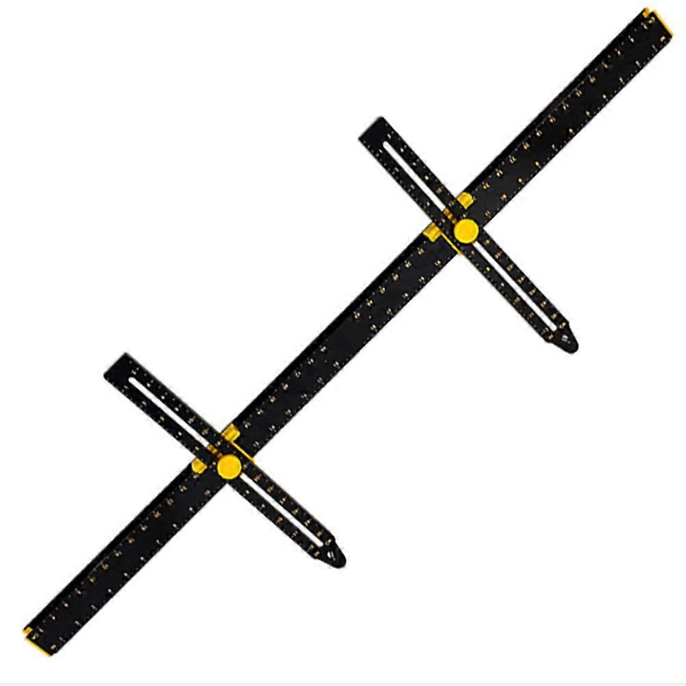 Multifunctional Measuring Ruler Angleizer Stencil Tool Aluminum Alloy Angle Positioning Ruler for Woodworking and Hanging Decoration