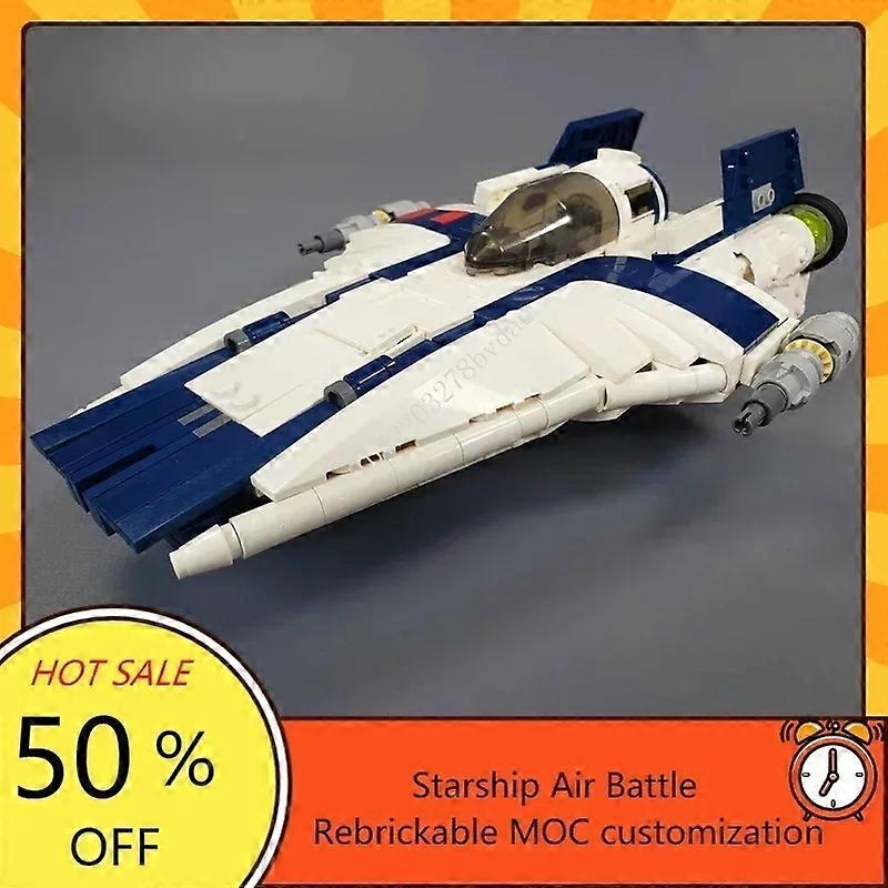600+PCS MOC Space Battle RZ-2 A-wing Starfighter Model Custom Puzzle Technology DIY Creative Assembly 