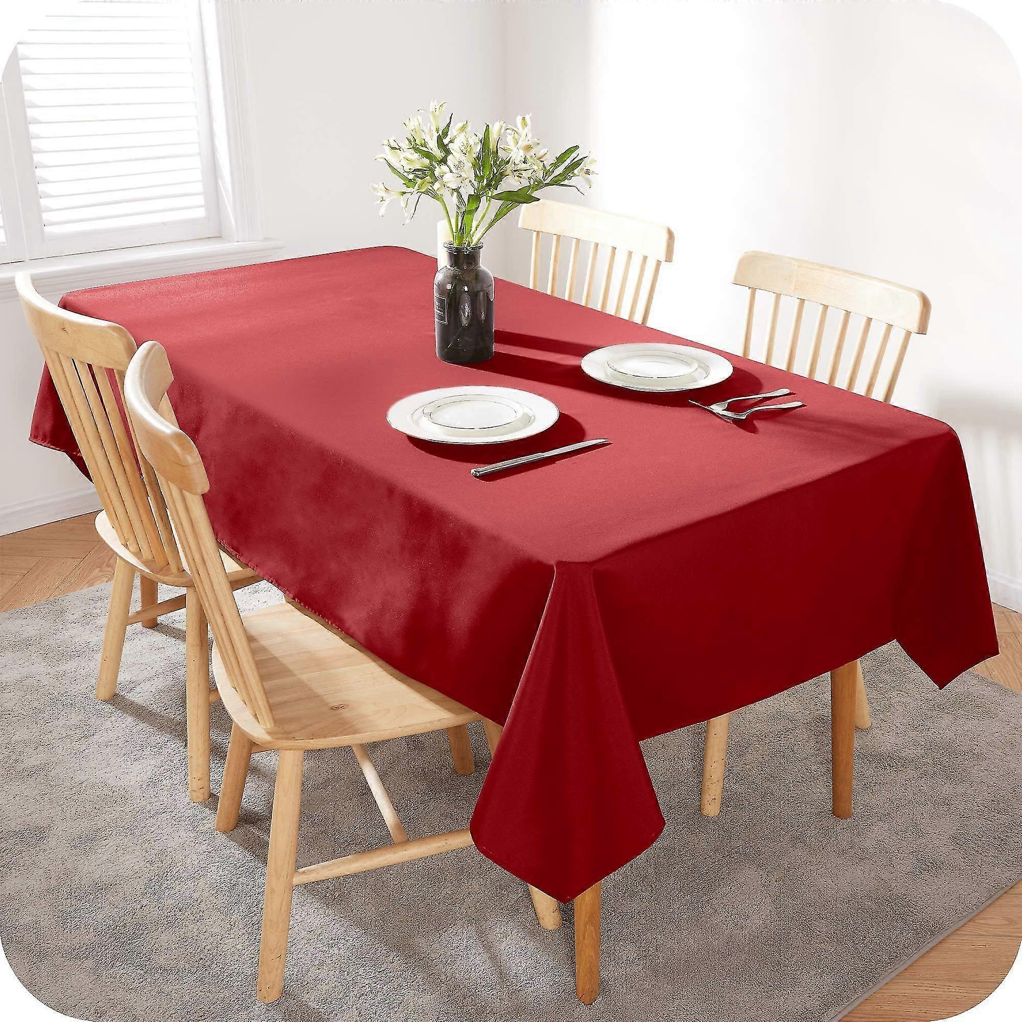 Waterproof Tablecloth with Lotus Effect - 130x220 cm Red