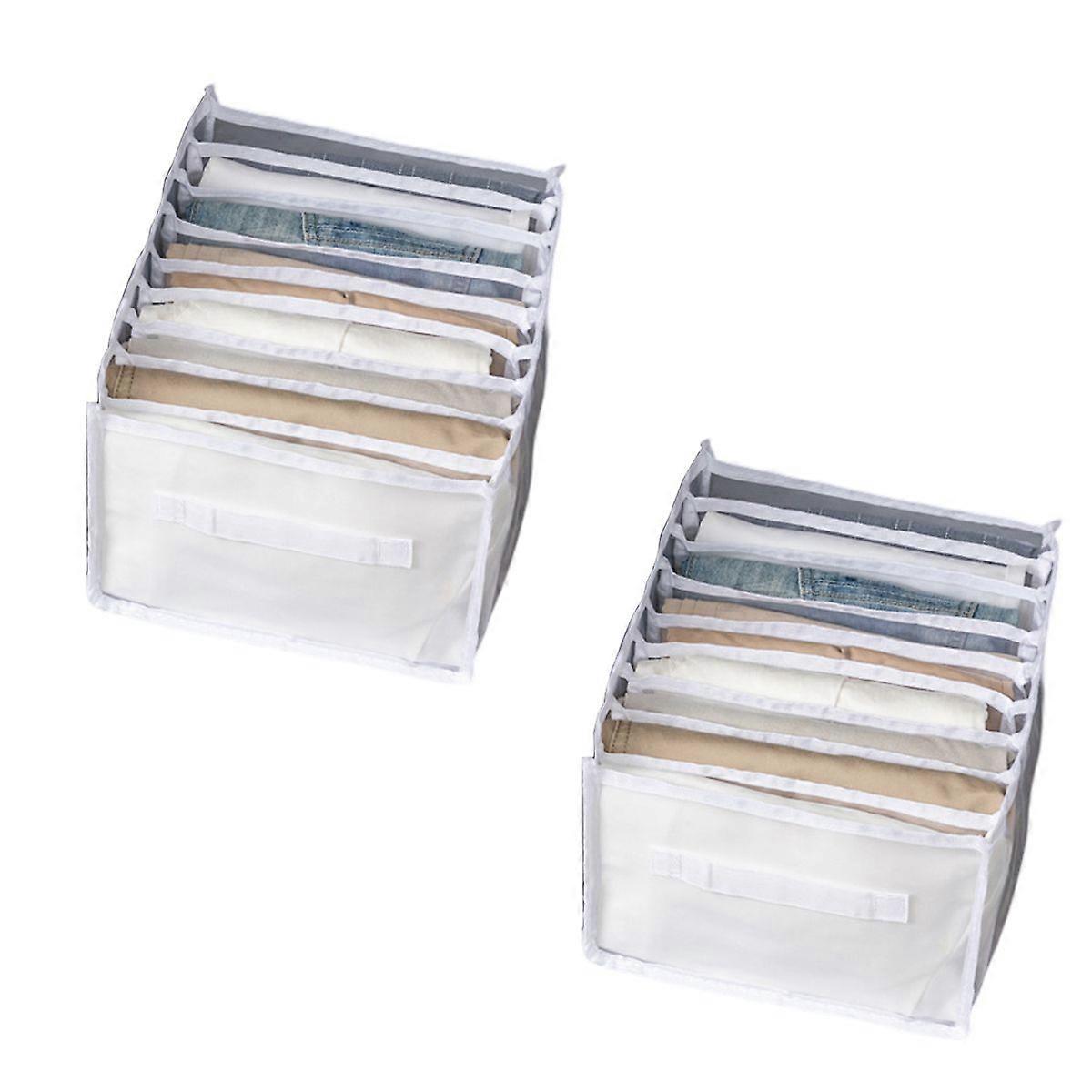 Foldable Nylon Wardrobe Organizer Drawer Type Storage Boxes Organization System Closet Clothes Sorting