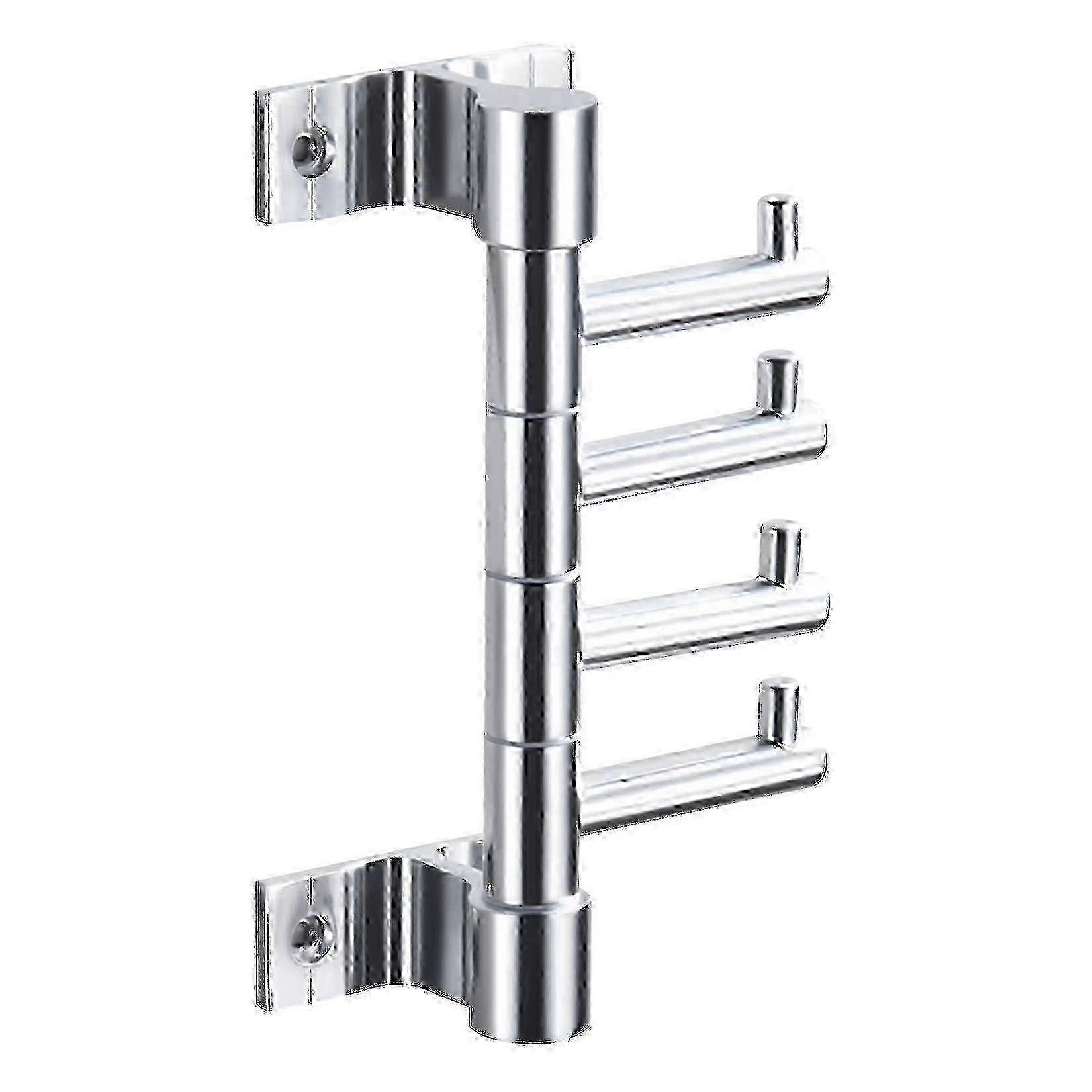 Rotating Wall Mounted Coat Hooks with 4 Swivel Arms, Heavy Duty Towel Hooks for Home and Office Organization