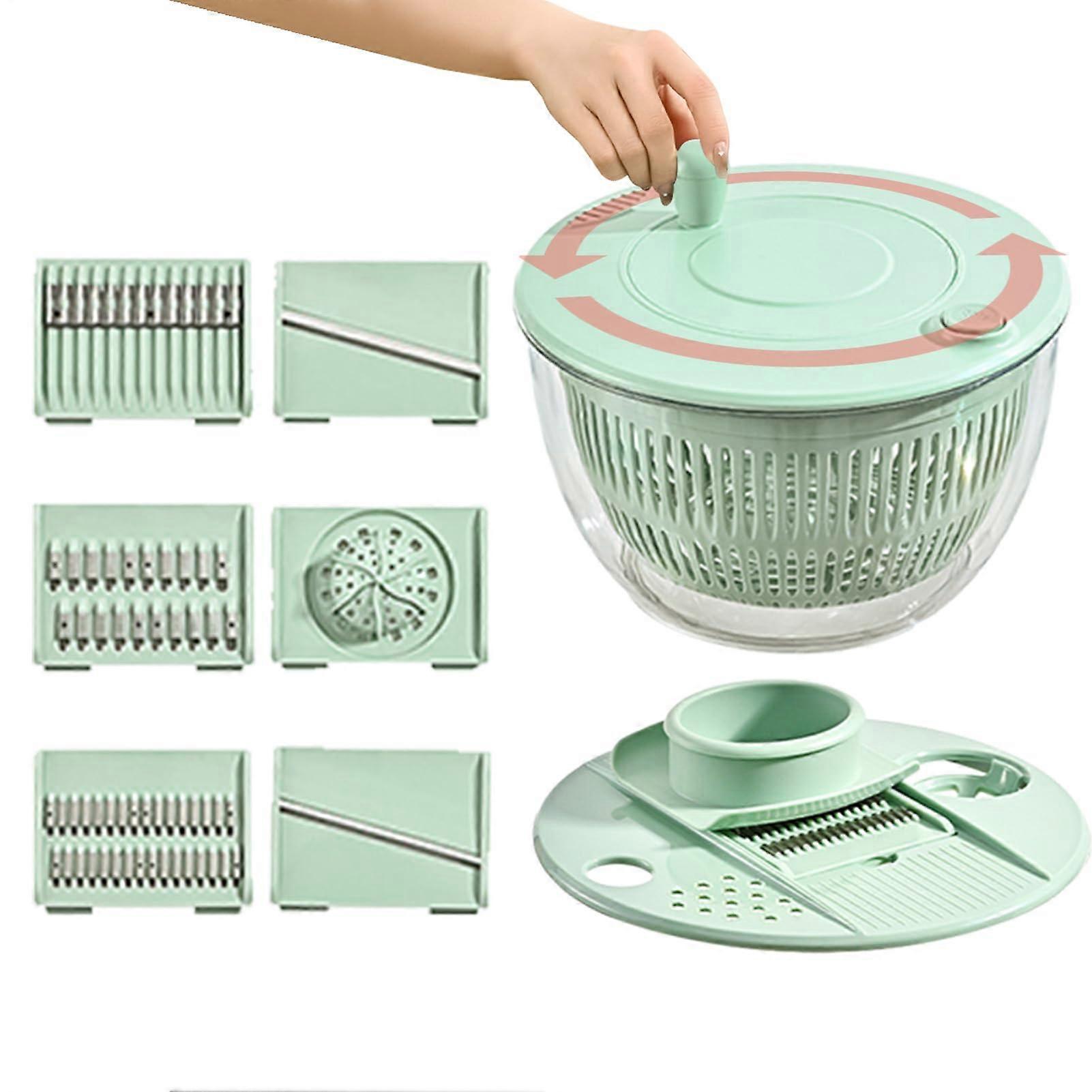 Pasta & Chips Pump Spinner - Multifunctional Kitchen Gadget with Grater and Cutter for Vegetable Draining and Potato Chips Preparation