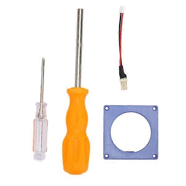 Fan 3D Printing Bracket Kit Mini Cooling Fan 3D Printed Frame Bracket Kit Replacement Parts for NGC Gamecube Purple