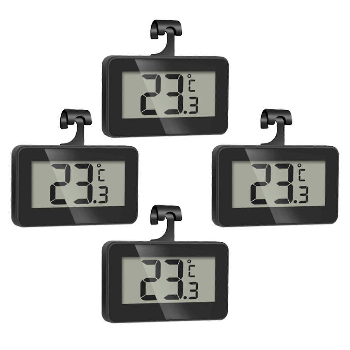 Fridge Thermometer,Pack of 2, Digital Fridge Freezer, Kitchen Thermometer Indoor, Waterproof, Large LCD Display