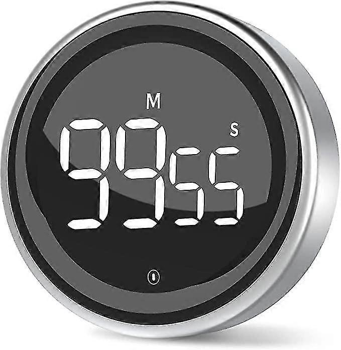 Kitchen Timer Digital Timer with Stopwatch Function and Countdown Aluminum Alloy Housing 2 Display S