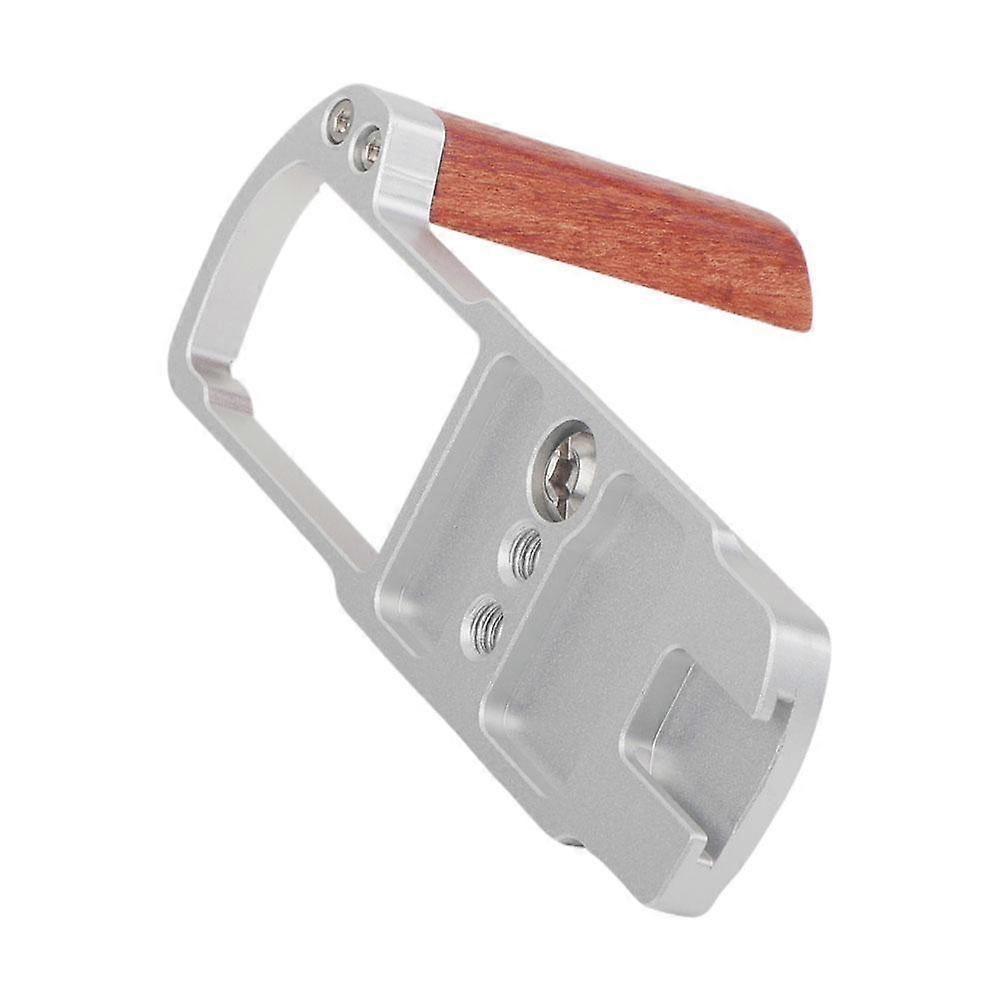 For Panasonic LUMIX S9 Camera Wooden Handgrip L Bracket Quick Release Plate