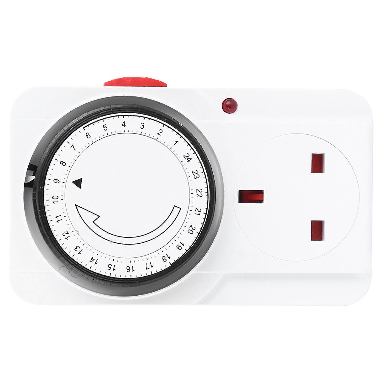 Intelligent 24-Hour Mechanical Timer Switch 13A 240V, 12x7cm