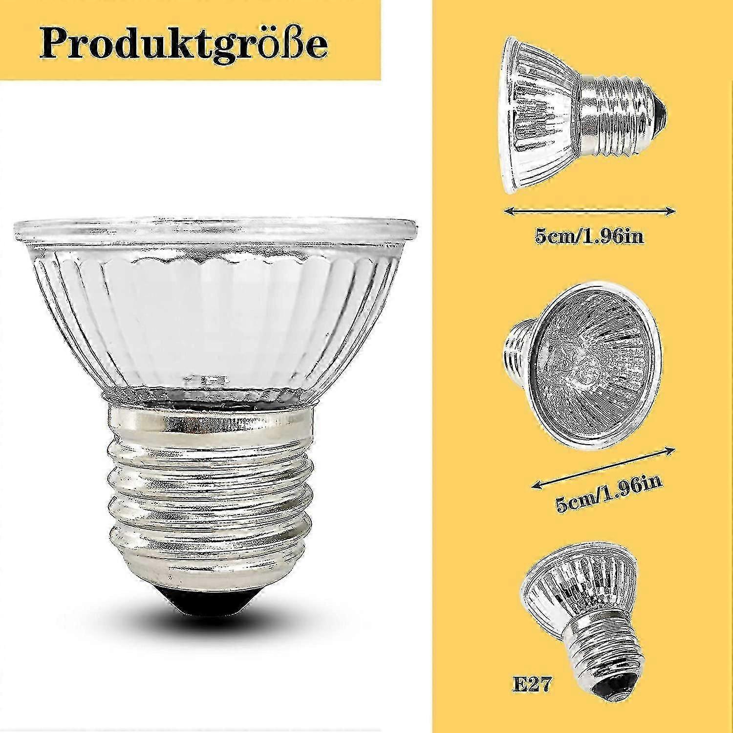 2025 Turtle Heat Lamp Bulb, Uva Uvb 75w E27 Reptile Bulb Heater Bulb Lamp compatible Reptile Aquarium Full Spectrum Halogen Bulb