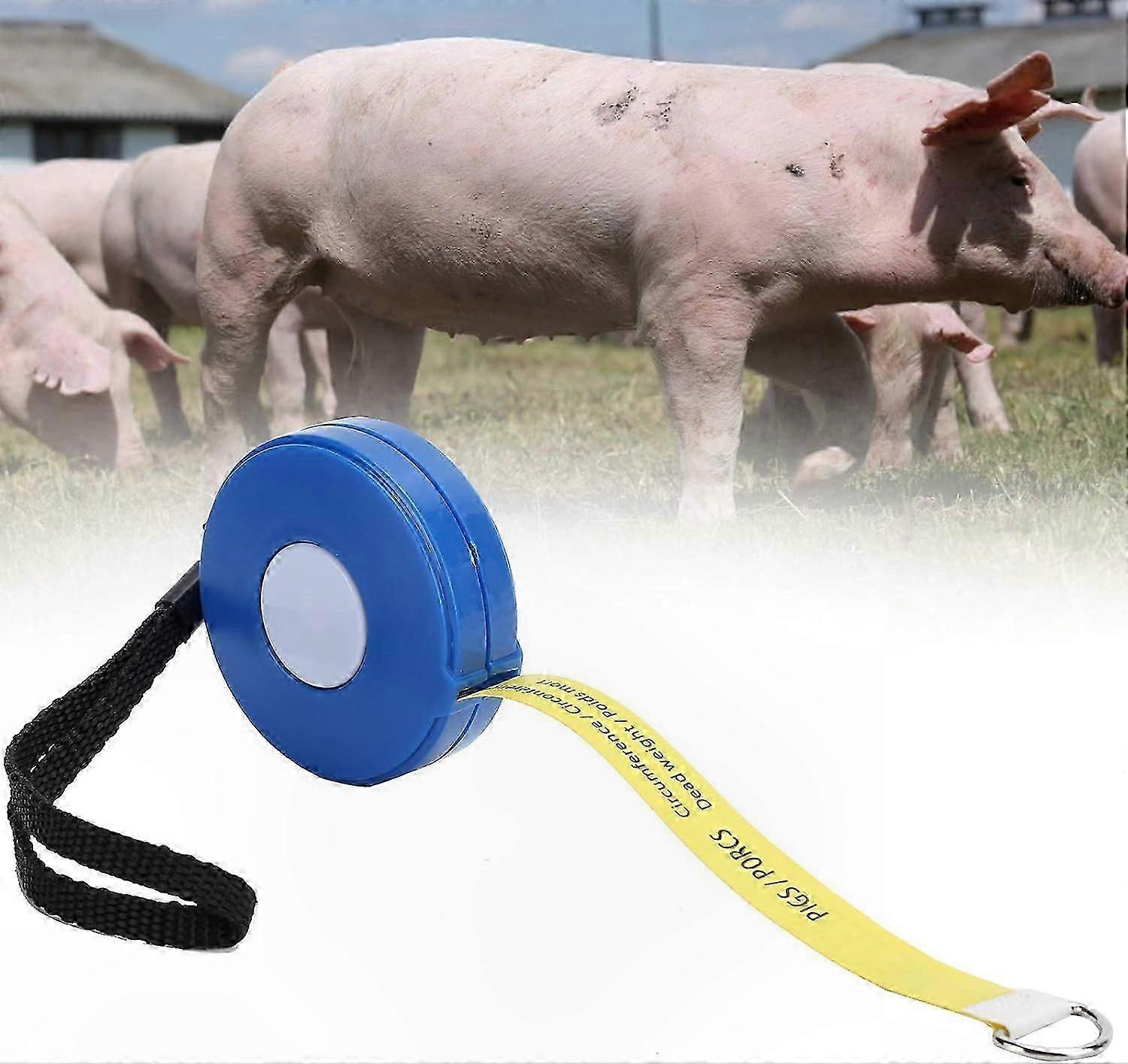 Livestock Measuring Tape, 2.5M Tool for Cattle and Pigs, Durable Farm Equipment for Weight Estimation