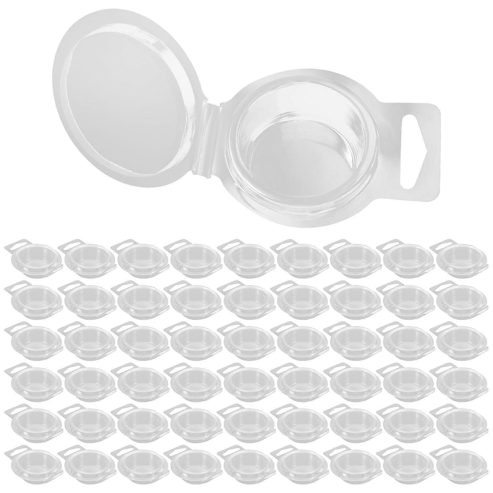 100pcs Multi-function Wax Melt Molds Transparent Packing Boxes Empty Candle Molds Packing Accessory