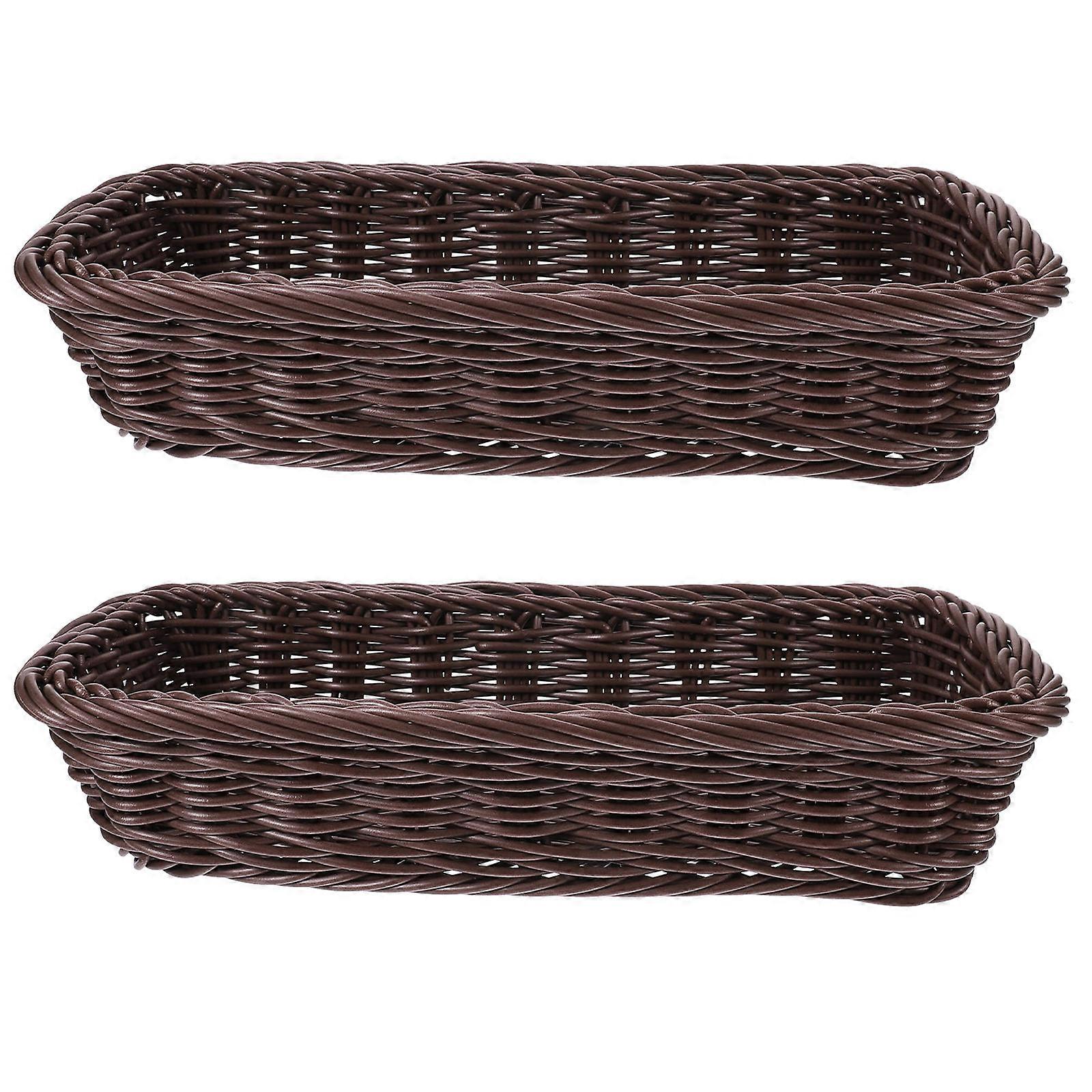 Woven Basket Cutlery Storage Basket for Storing 4Pcs