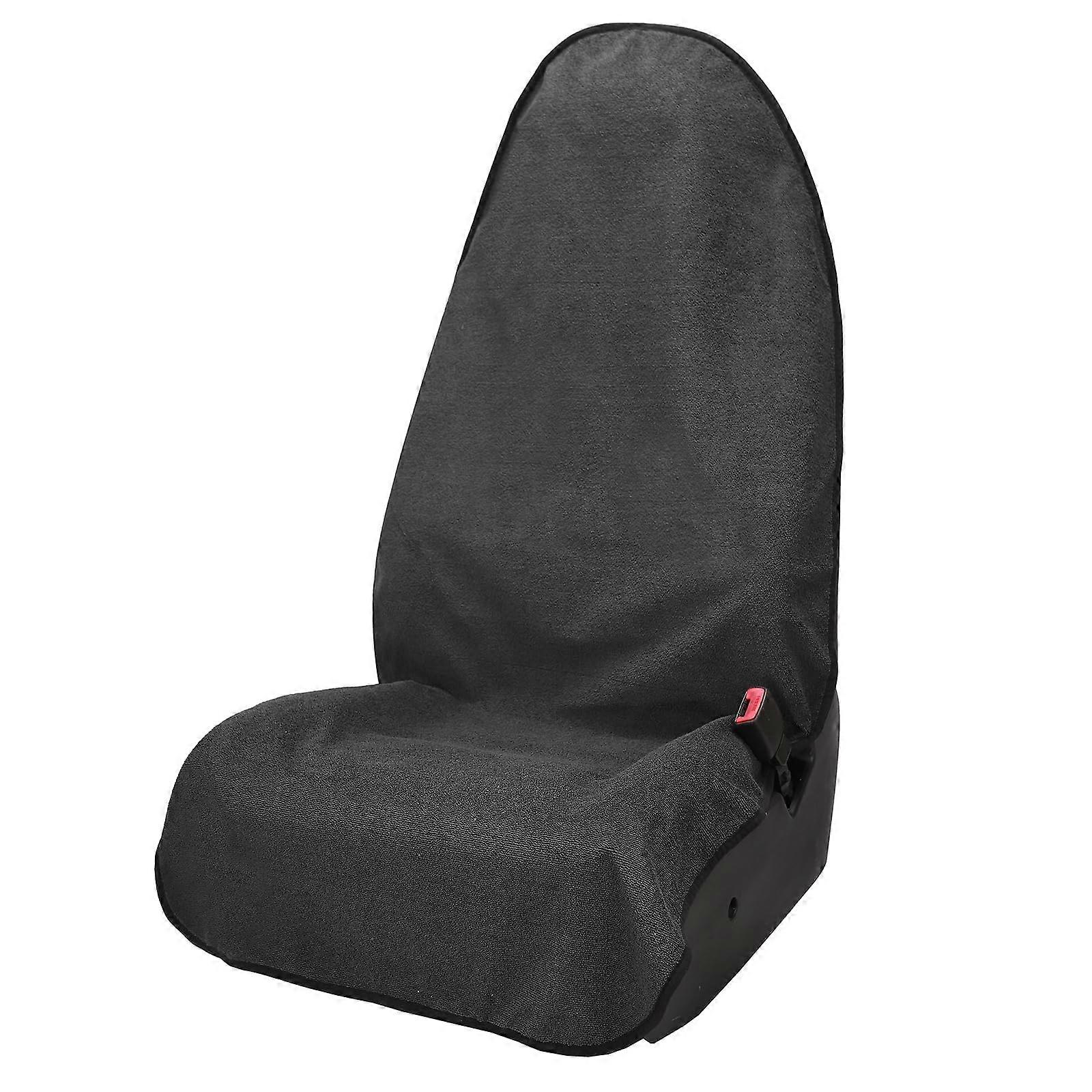 Sweat Towel Seat Cover Waterproof NonSlip Universal Front Seat For Car And SUV Grey Single Seat