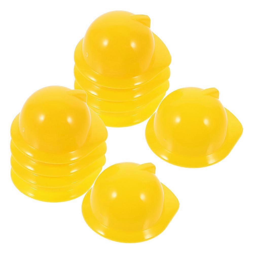 Mini Plastic Safety Miniature Construction Hat for Decor 300Pcs Yellow