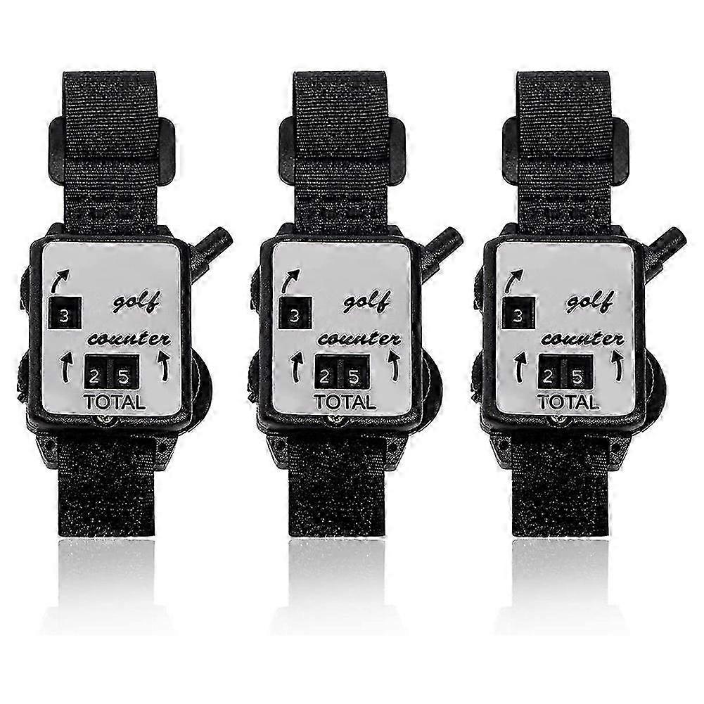 Golf Score Counter Watch: 3 Pcs Mini Golf Stroke Scoring Keeper with Reset Function for Golf Count and Scoring