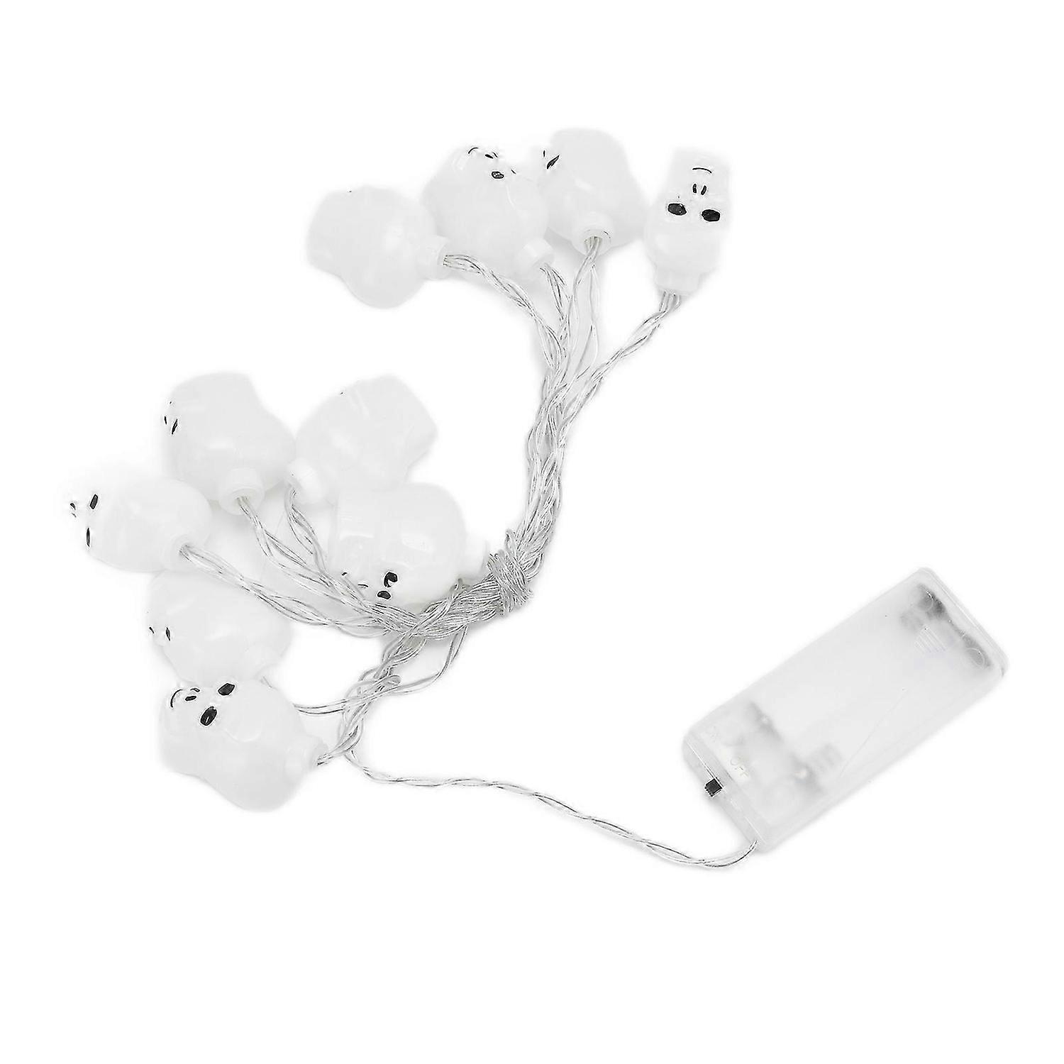 Halloween Skeleton Skull String Lights Battery Operation LED Decorations Lights for Indoor Outdoor H