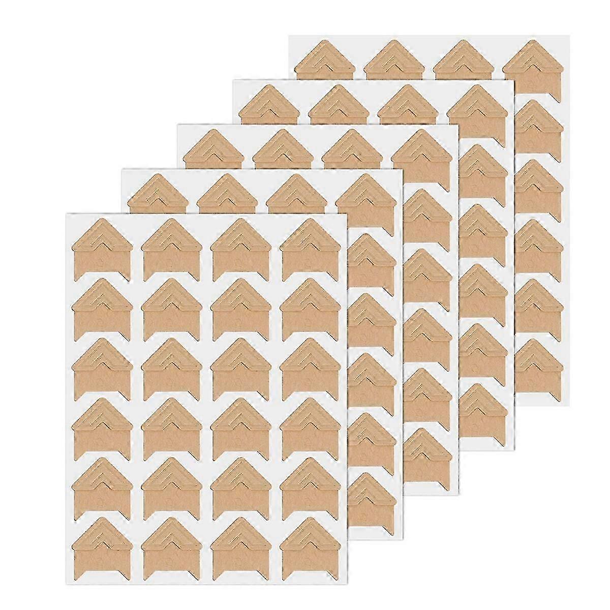 120 Count Photo Corners, Self-Adhesive Picture Mounting Corners, Shiny Gold Photo Corner Stickers