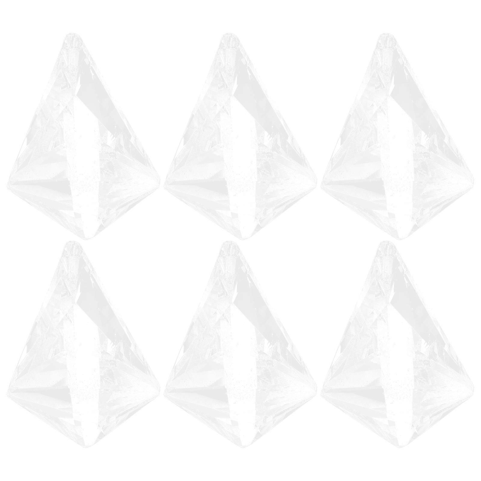 Crystal Pendant Hanging Decoration for Lamp 6Pcs Chandelier Crystals Transparent