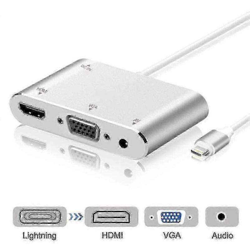 1080p Lightning To Hdmi Vga Audio Video Adapter Converter For Apple_Lucky_B