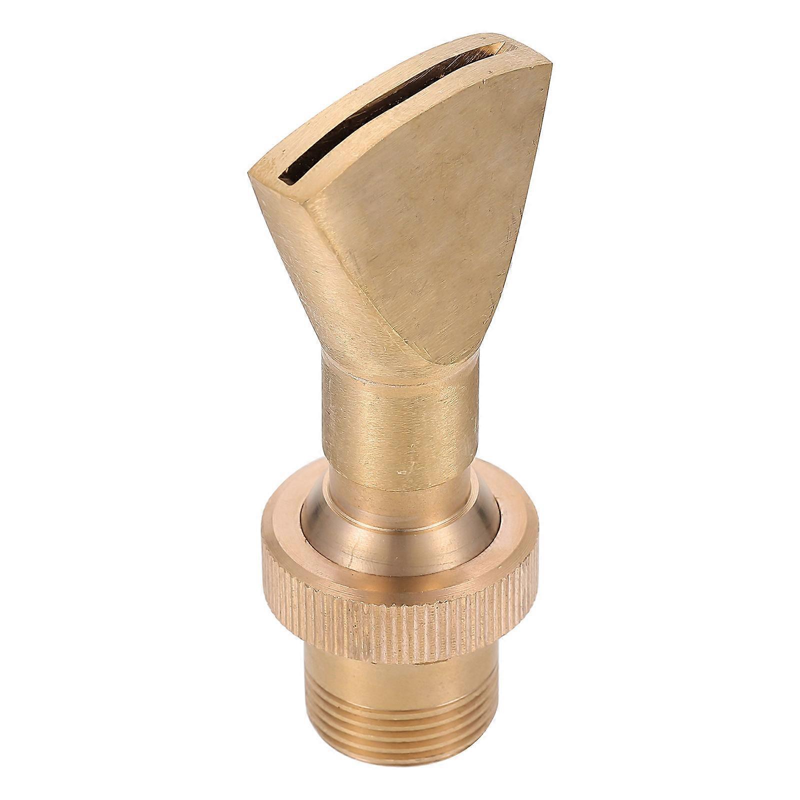 Adjustable Fan Spray Nozzle Brass Fountain Nozzle Fan Shaped Landscape Creation Water Spray Durable 1Pack
