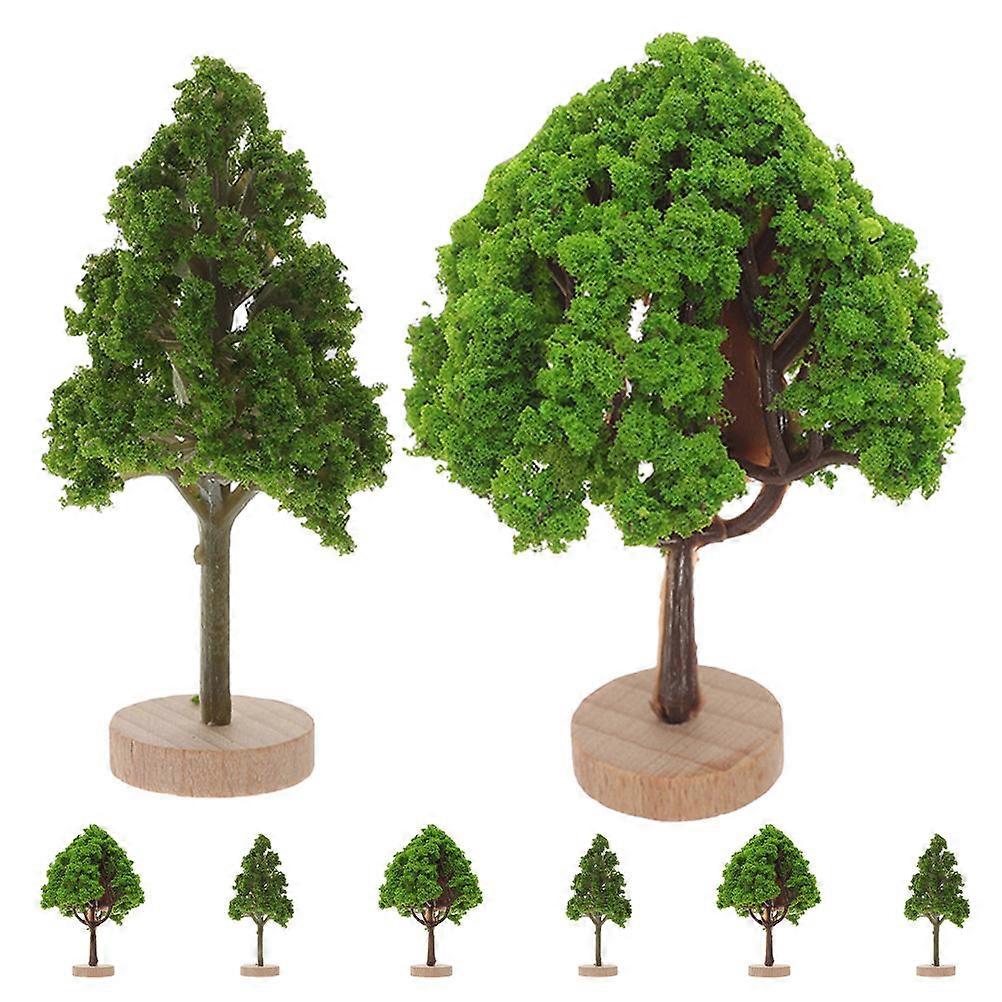 16Pcs Miniature Model Trees for Scenery DIY Green Simulation Decoration
