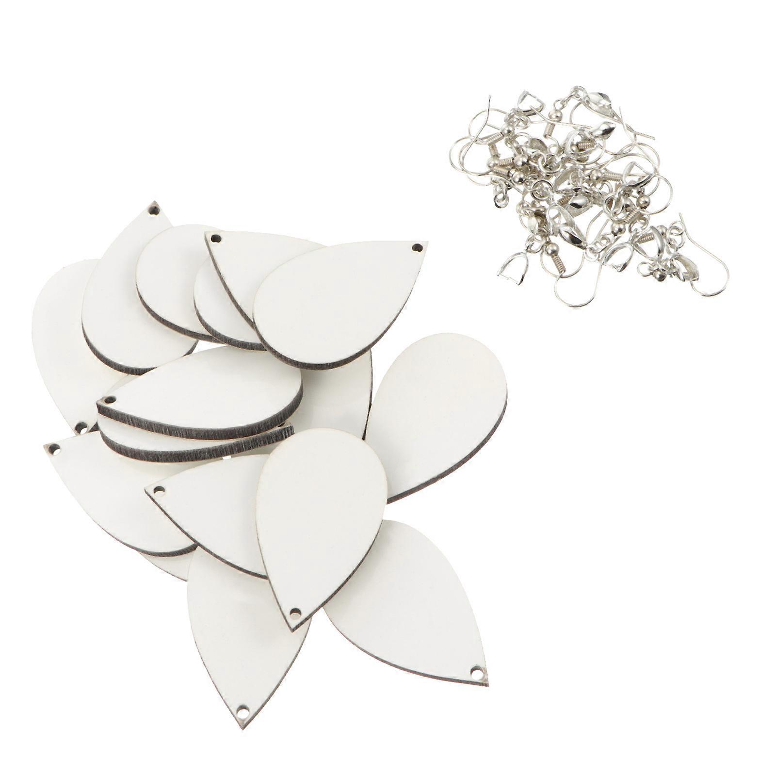 Sublimation Earring Blanks 8 Pairs for DIY Crafts Families Simple Design White Shape DIY