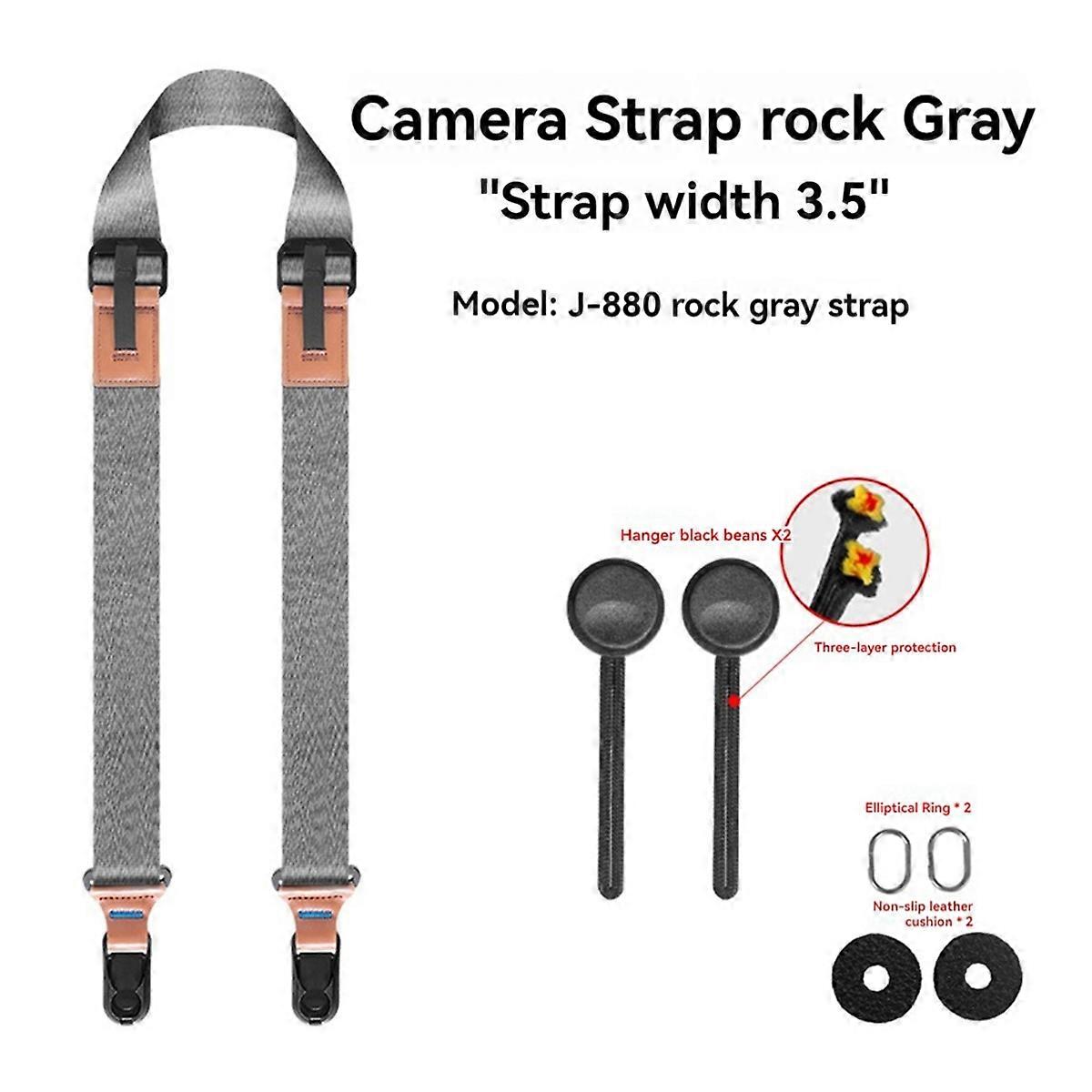Camera Shoulder Neck Strap Adjustable Sling Camera Strap Gray