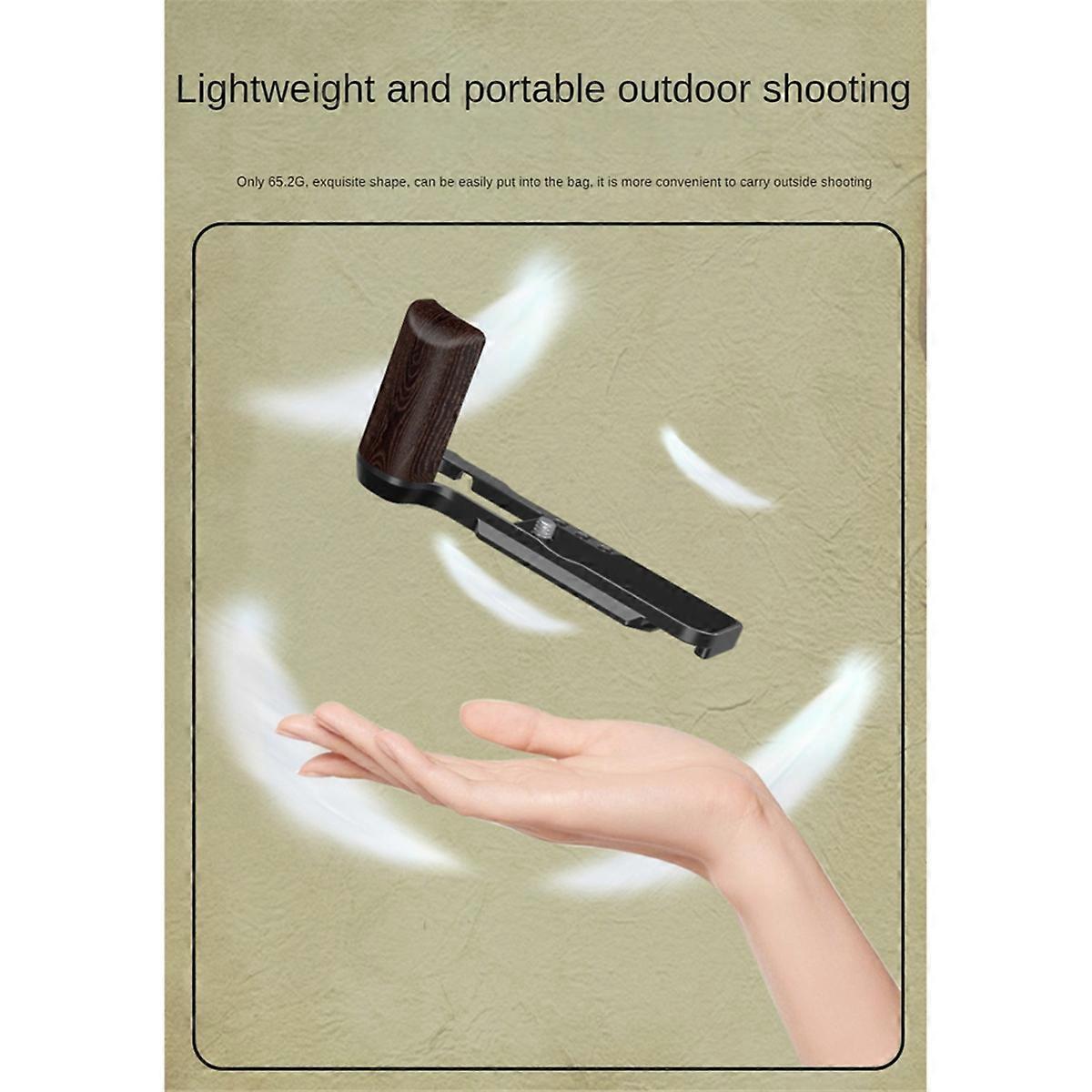 Quick Release L Plate Wood Hand Grip L Holder for 