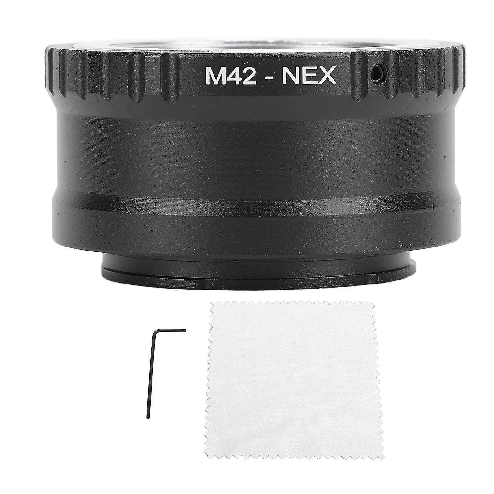 M42 to for NEX Lens Adapter Aluminum Manual Focus Lens Converter Ring Compatible with M42 Screw Mount Lens to E Mount Camera for A6300 A7 A7R A7II