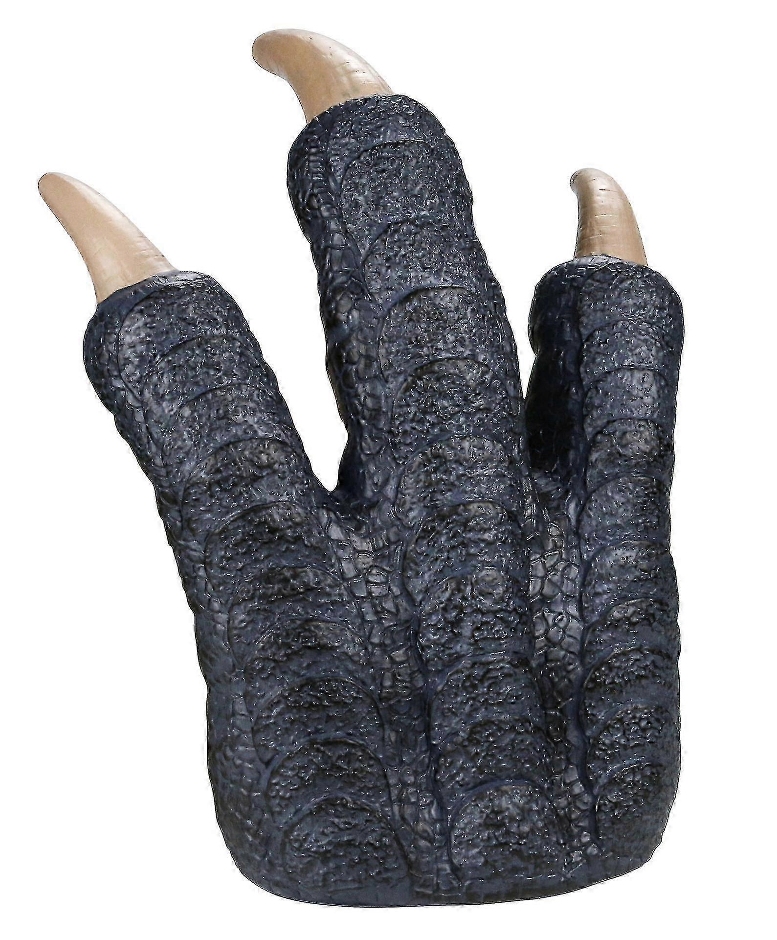 Dinosaur Hand Puppet Set - Dark Blue Realistic Claw Gloves for Pretend Play