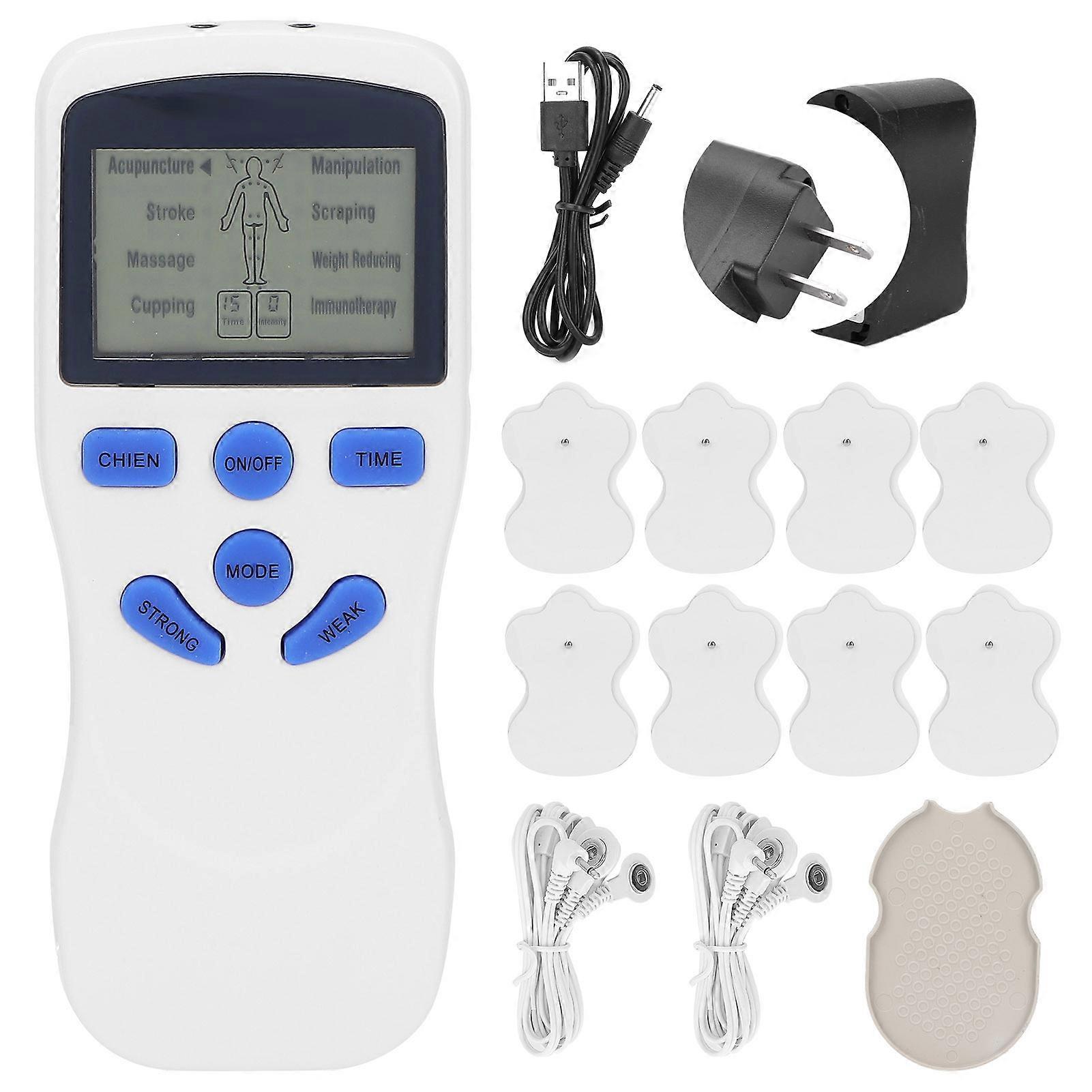 Electronic pulse massager for neck and back pain relief – Portable digital acupuncture device, 100-240V wide voltage