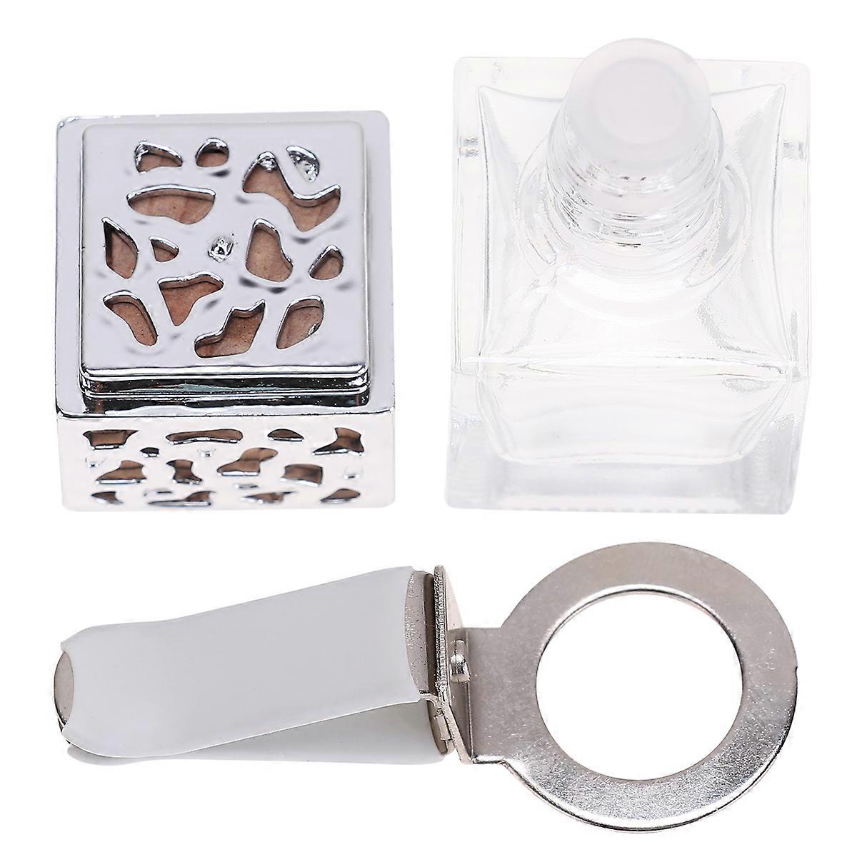 Car Air Vent Decoration Rotatable Aroma Bottle for 2Pcs Silver Use