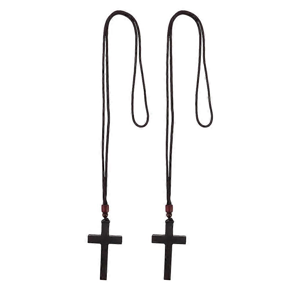 Pendentif croix en bois pour l’intérieur de l’automobile 10Pcs Vintage Car Hanging Ornaments