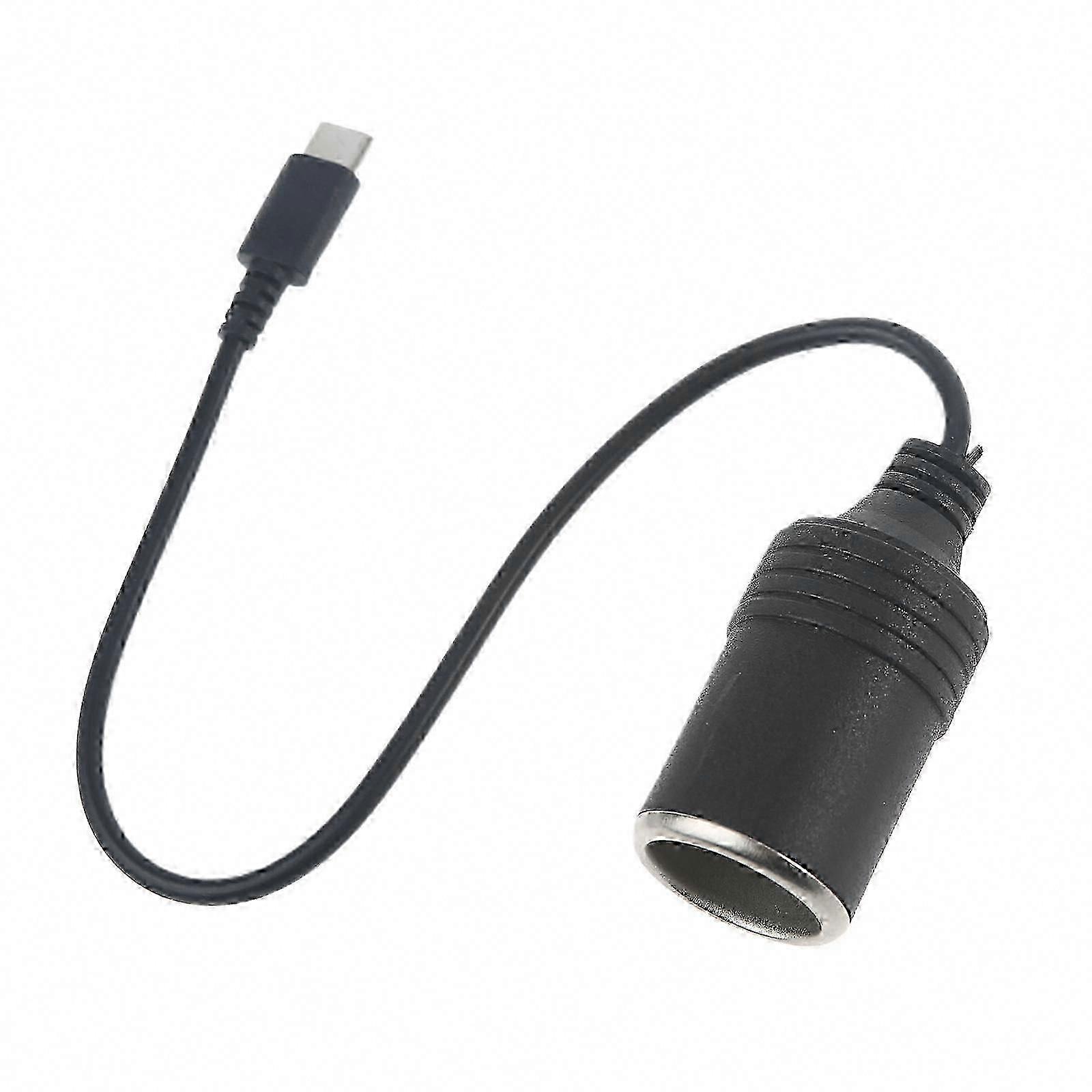 USB C PD to 12V 60W Car Cigarette Lighter Socket Adapter for Car Charger and Vacuum Cleaner