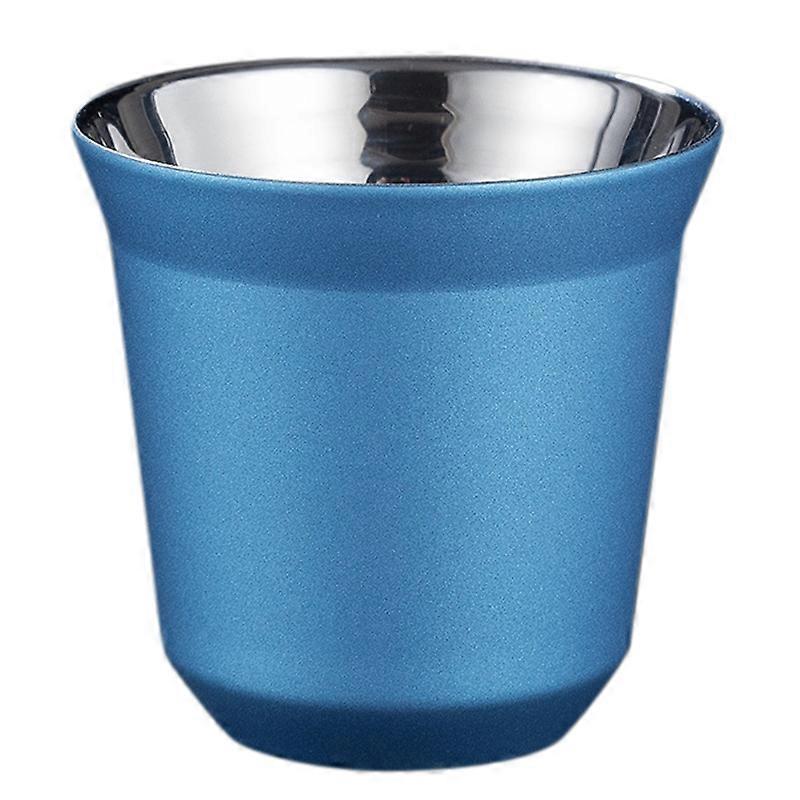 80Ml Double Wall Stainless Steel Espresso Cup Insulation,C