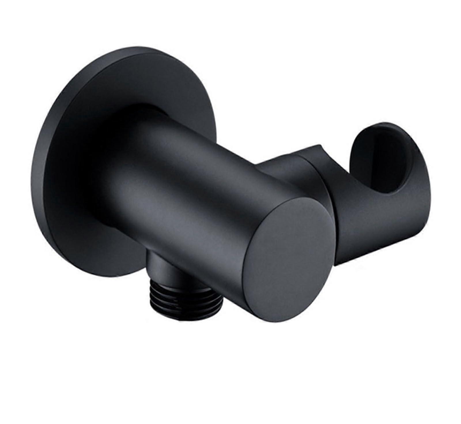 Matt Black Handheld Shower Holder Spray Head Bracket Wall Mount Solid Brass Connector Elbow Unit Spout 2308-MB
