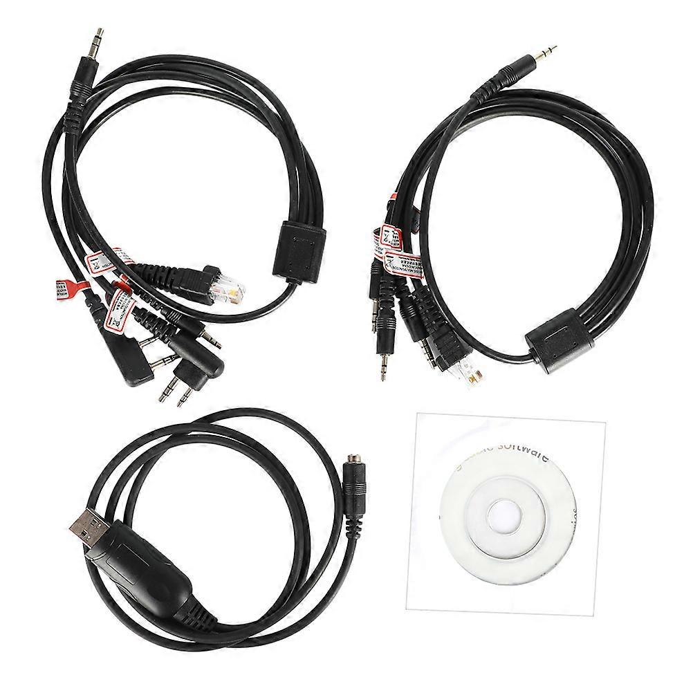 Black USB Programming Cable Radio Accessory for Intercom 1Set Rubber Copper