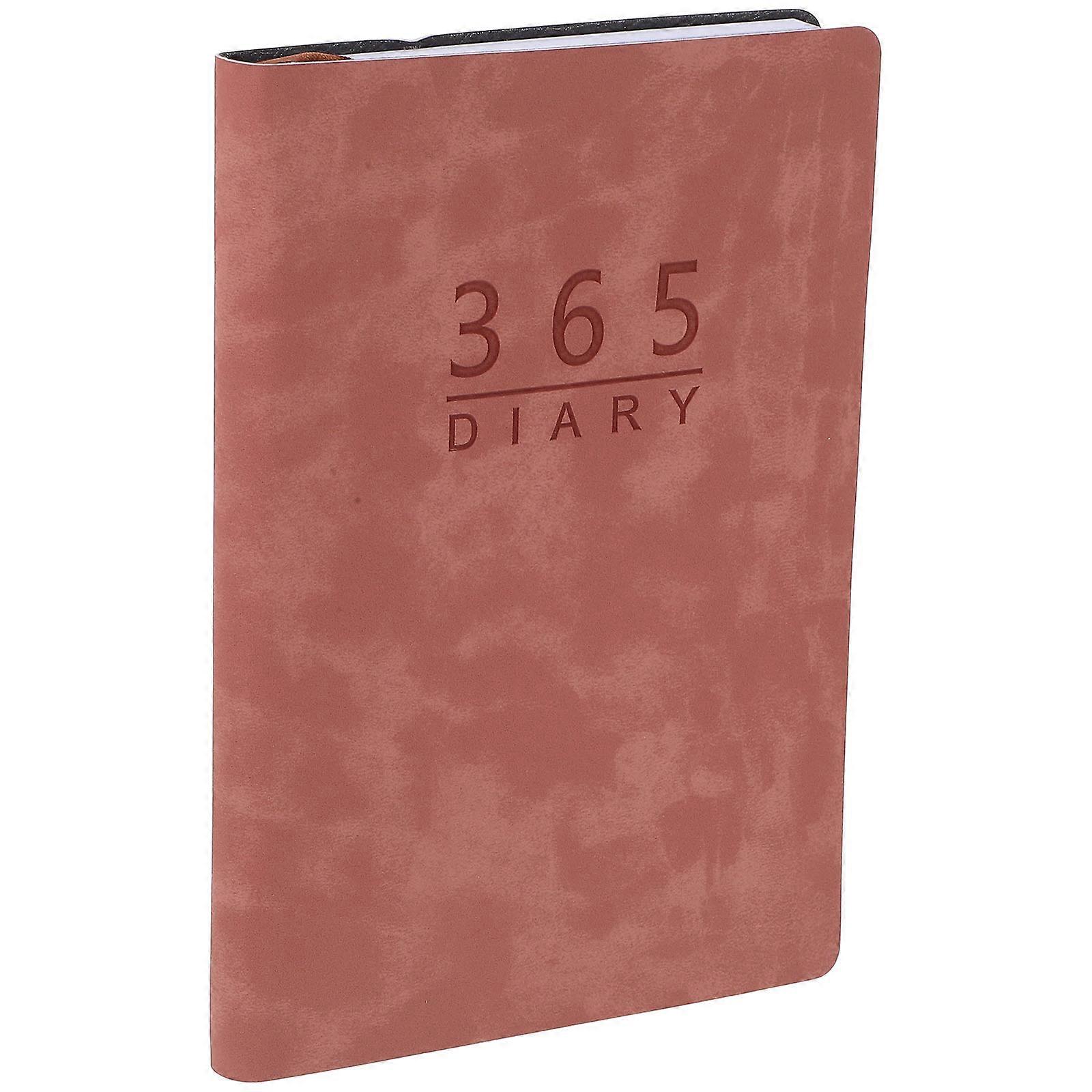 Daily Planner Notebook 3Pcs Soft Cover For Office Workers 21X14.5CM Pink Note Taking