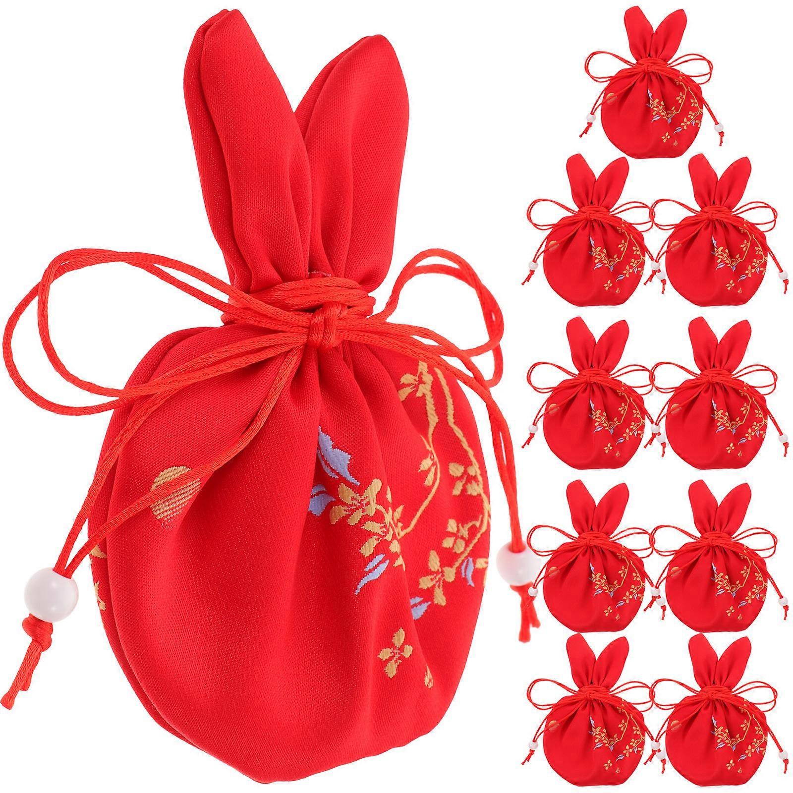 Empty Sachet Bags for Storage Use 30Pcs Red Lavender Drawstring Bags