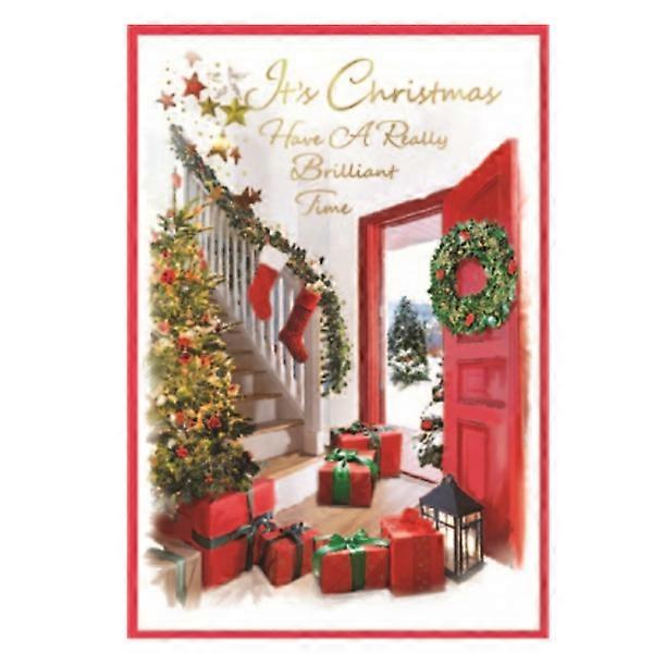Simon Elvin It's Christmas Have A Really Brilliant Time Greetings Card (Pack of 6)