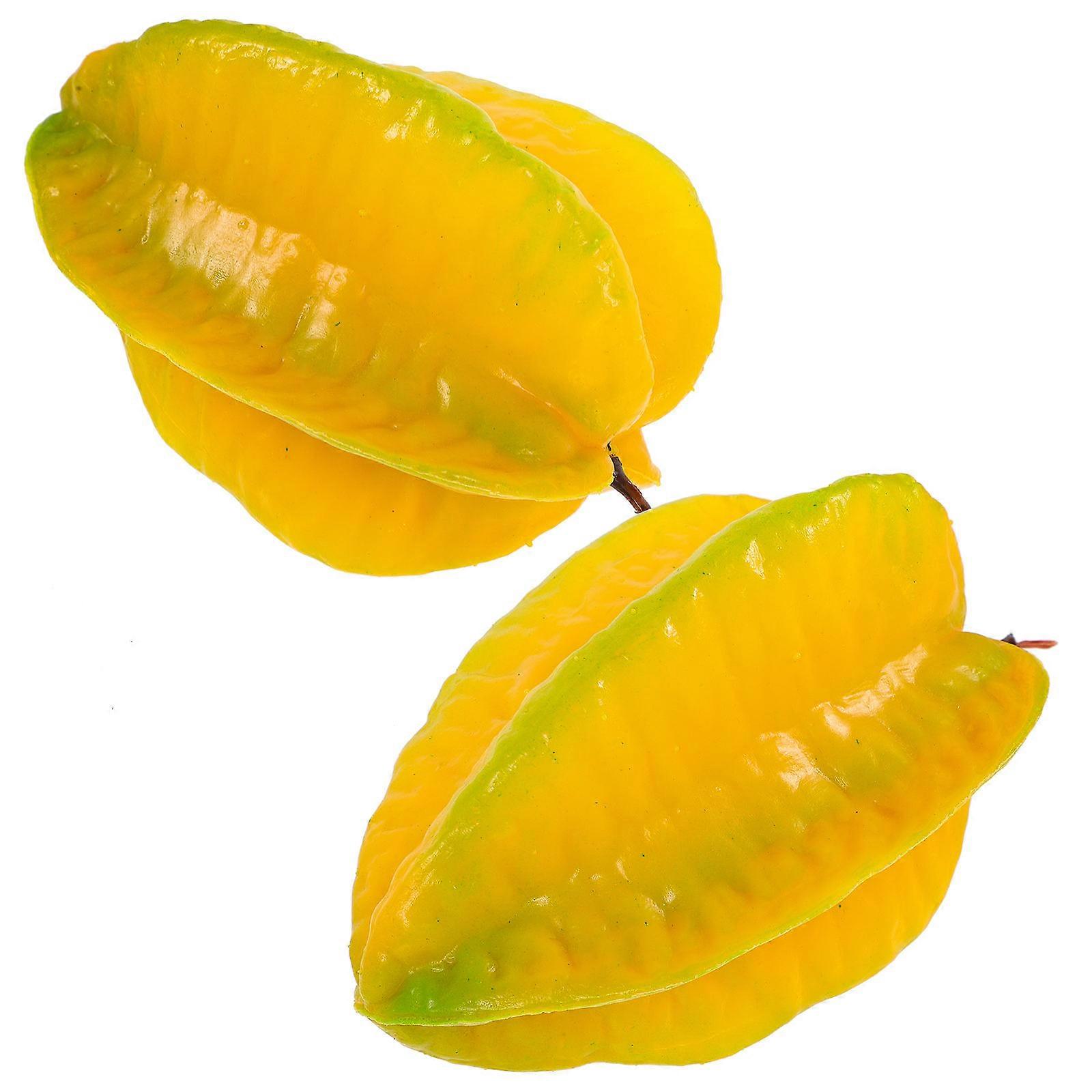 Artificial Fruit Decoration Simulated Fruit Models 6Pcs Yellow Plastic Fruits