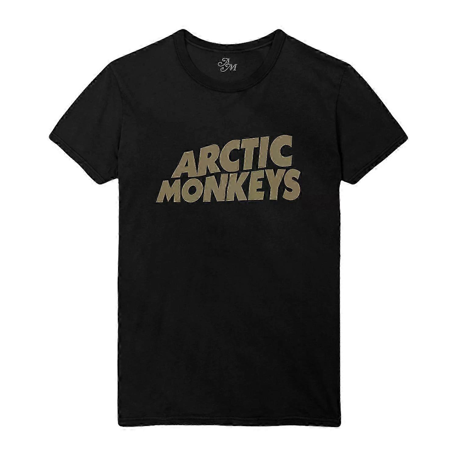 Tričko Arctic Monkeys se zlatým logem a černým logem, koncert, nový, Rockinstone