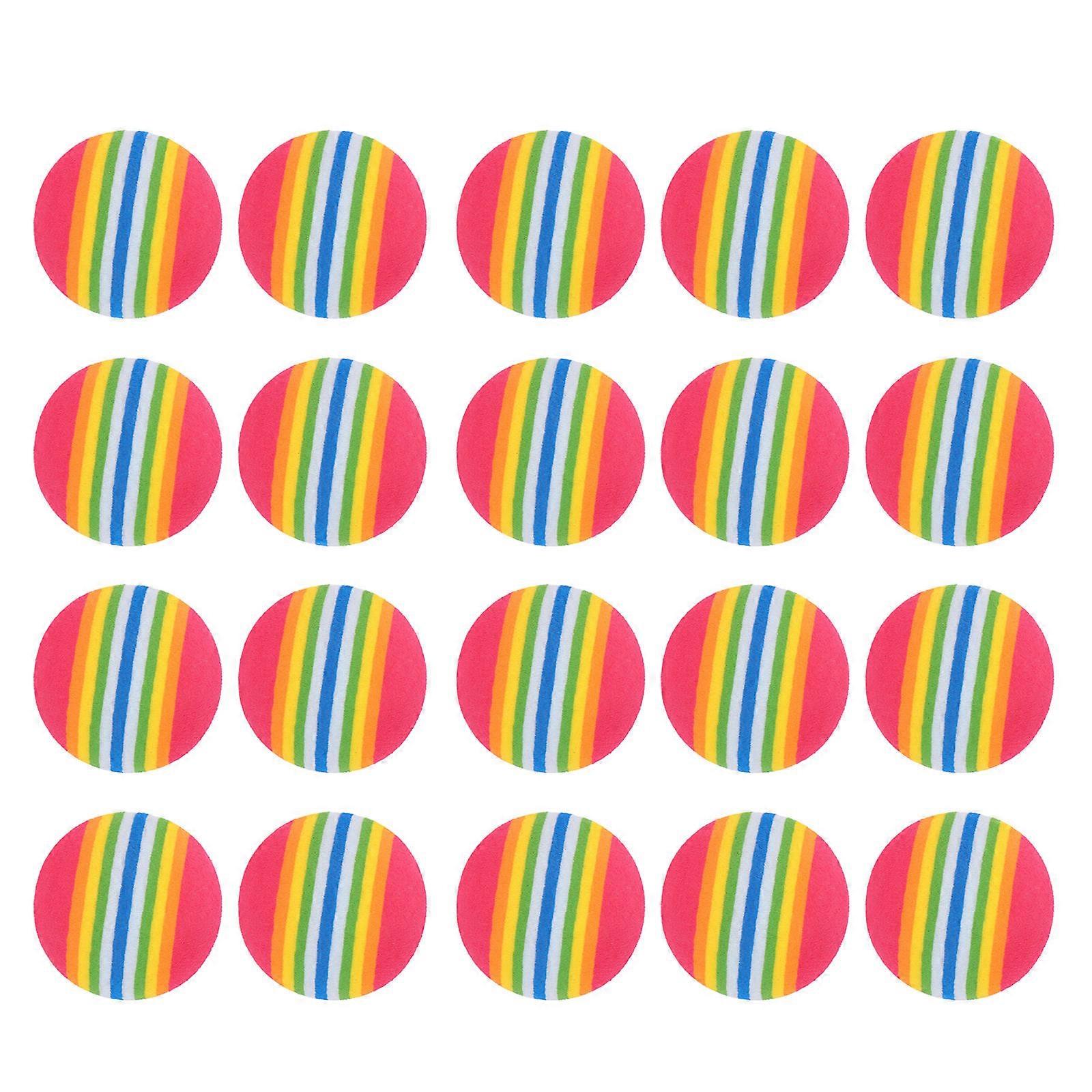Rainbow Ball Eva Training Ball for Golf Practice 75Pcs Indoor Soft Red