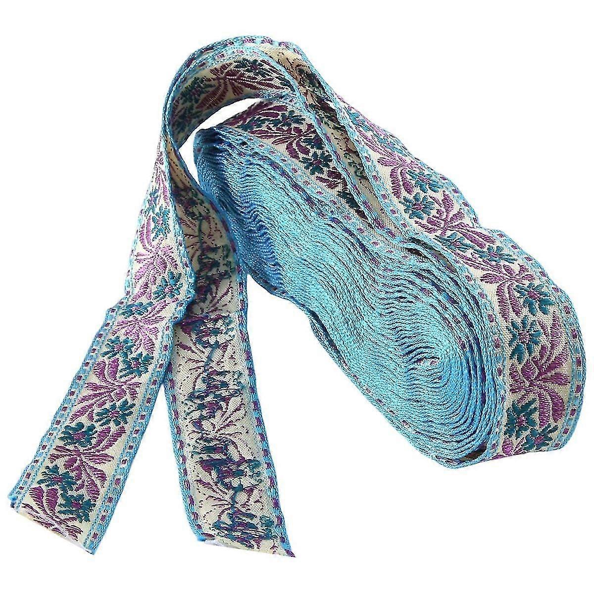 Çiçekler Desen İşlemeli Jakarlı Kurdeleler Dokuma Dantel Trim Konfeksiyon Çanta Perde Dikiş Dantel Kumaş Stil B