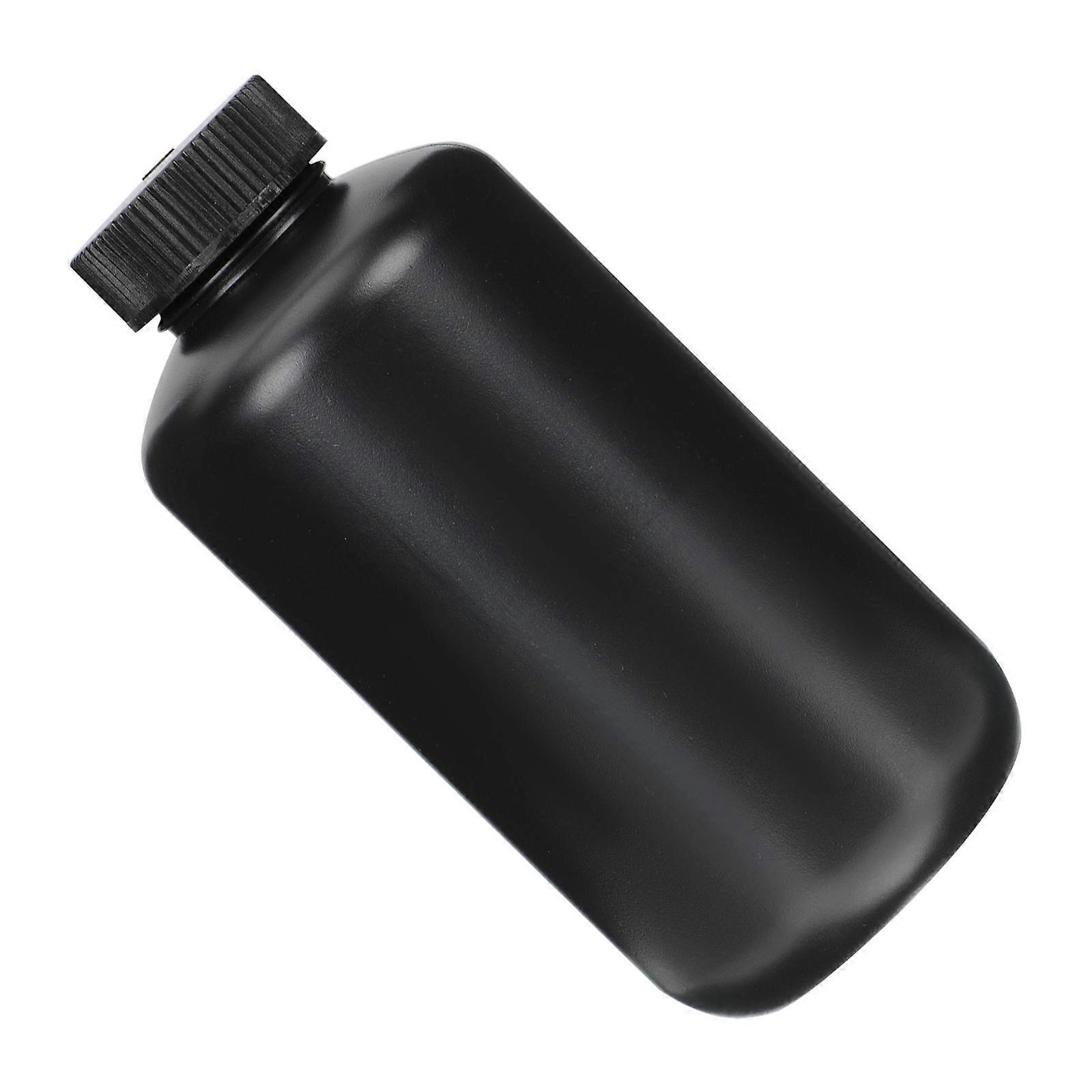 Laboratory Reagent Bottle Plastic Liquid Storage Containers 5Pcs Black